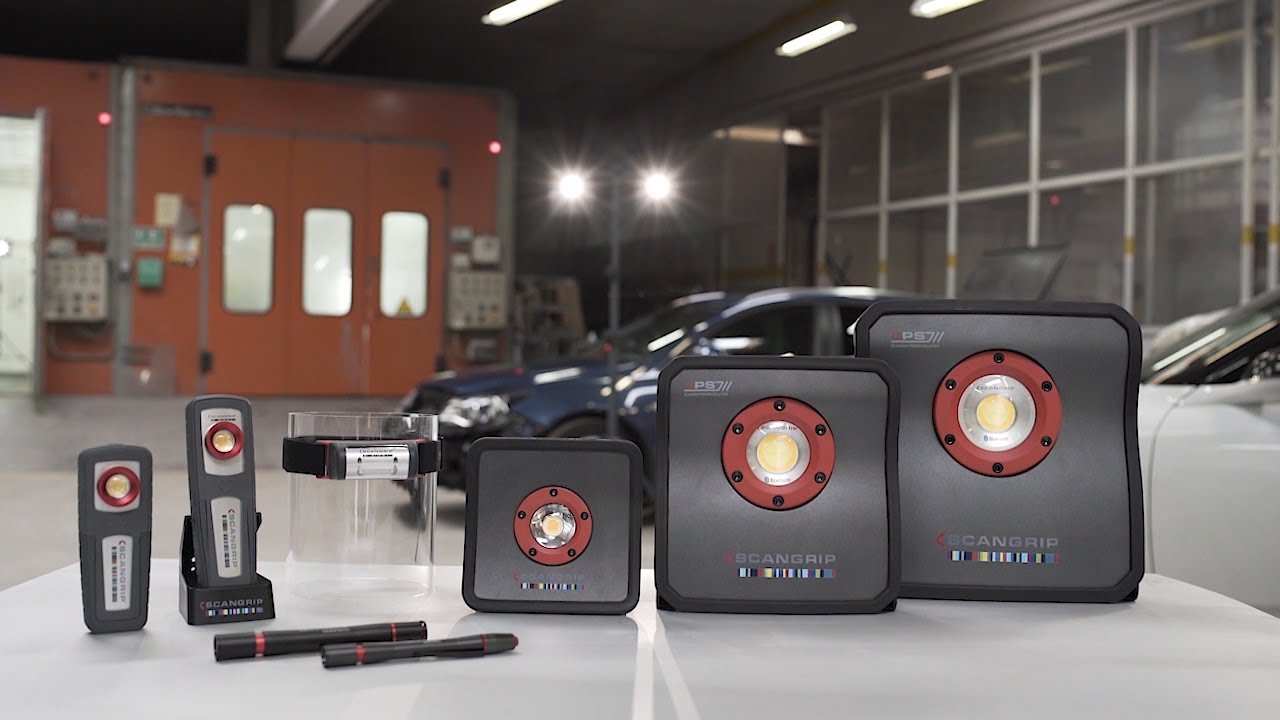 Světla pro lakovny  SCANGRIP  řady  MULTIMATCH a SUNMATCH