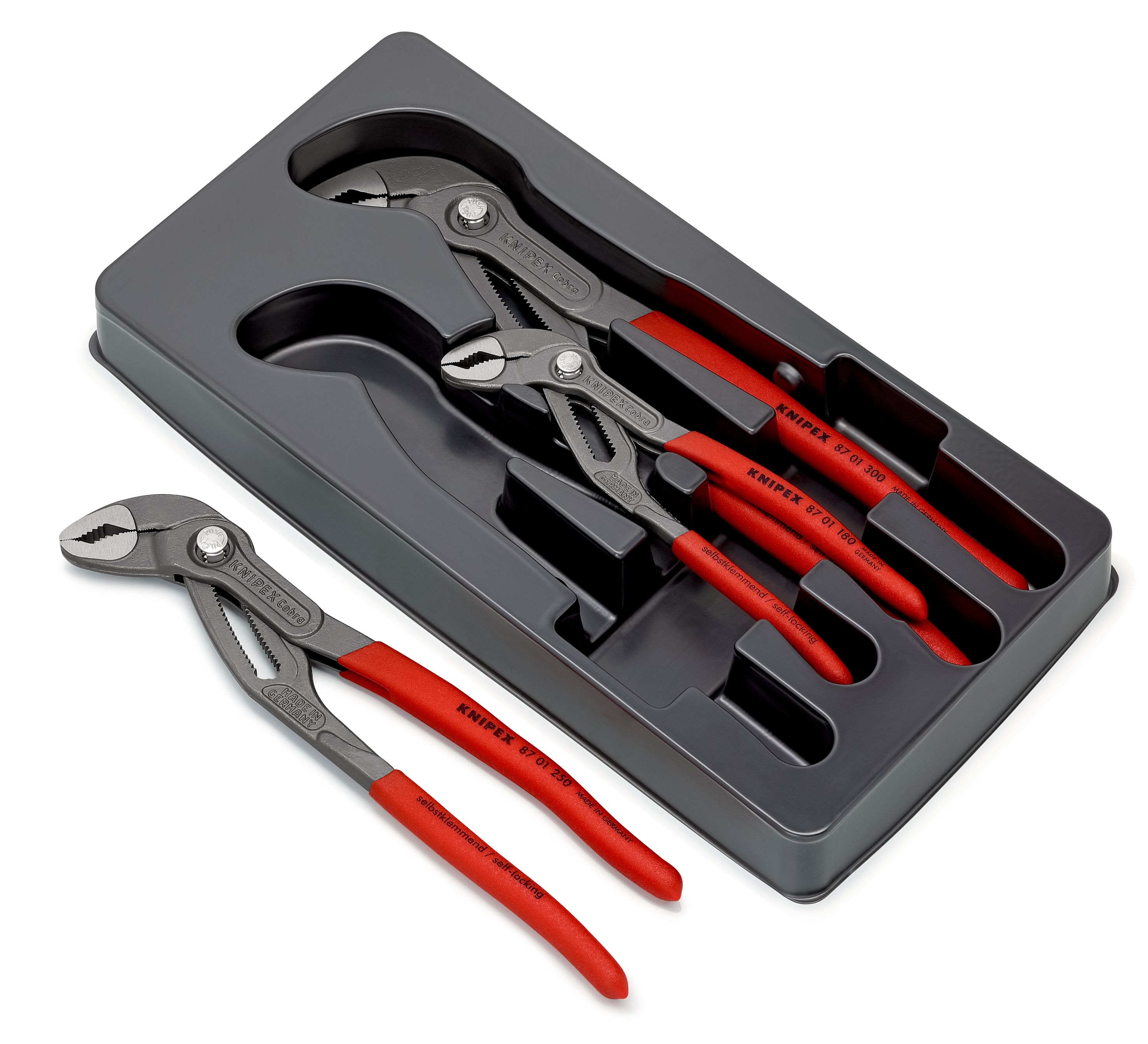 KNIPEX 00 20 09 V02 Cobra®-set 1 x 87 01 180, 1 x 87 01 250, 1 x 87 01 300