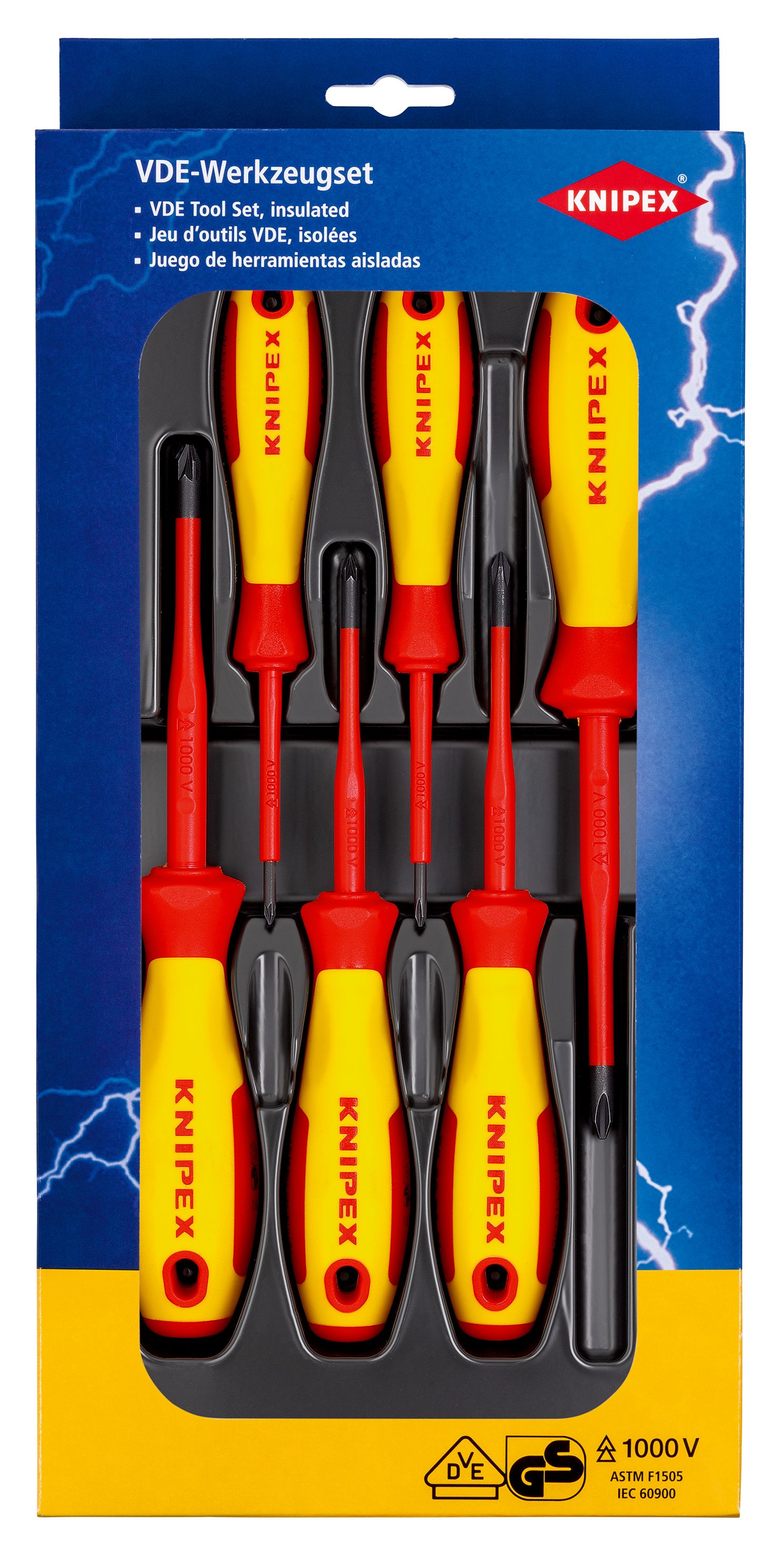 KNIPEX 00 20 12 V03 Sada šroubováků VDE Phillips® / Pozidriv®