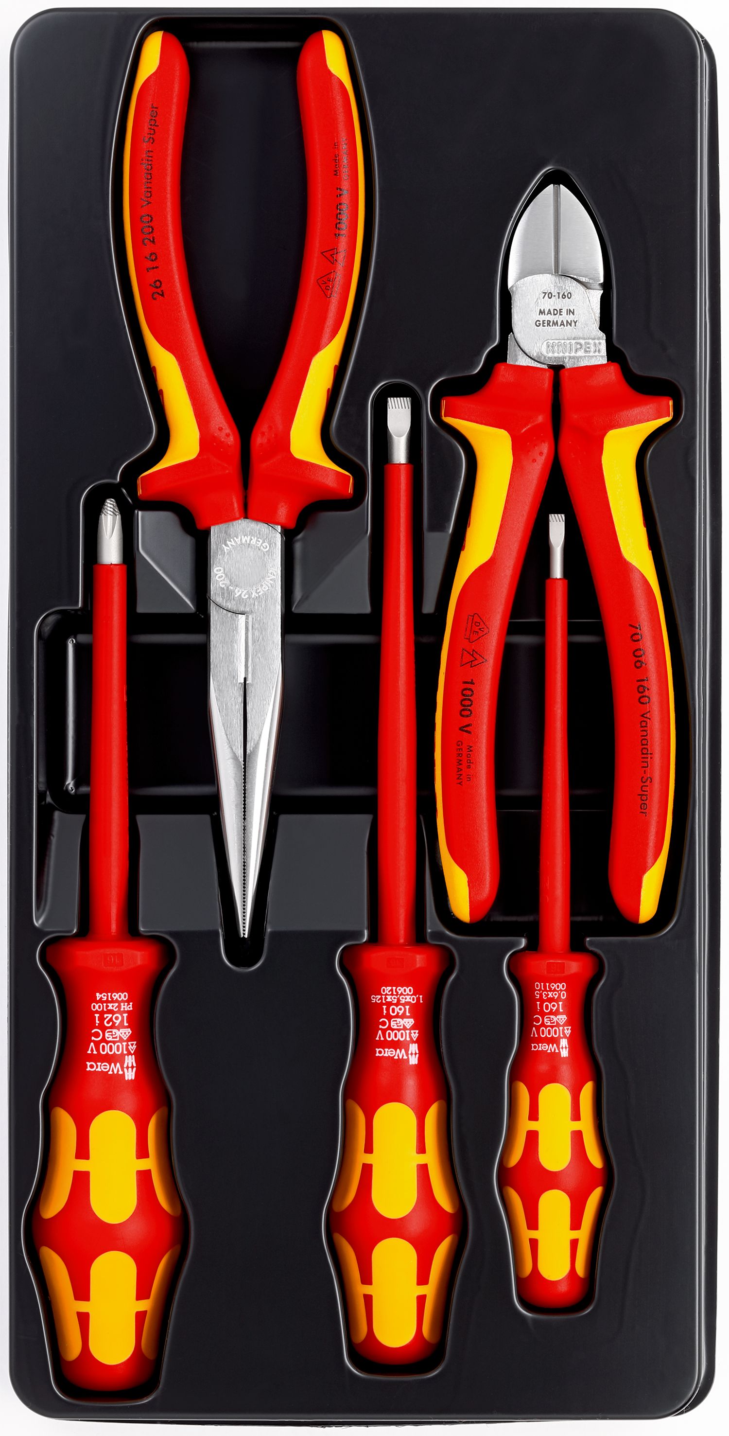 KNIPEX 00 20 13 Elektro set VDE 5-dílný