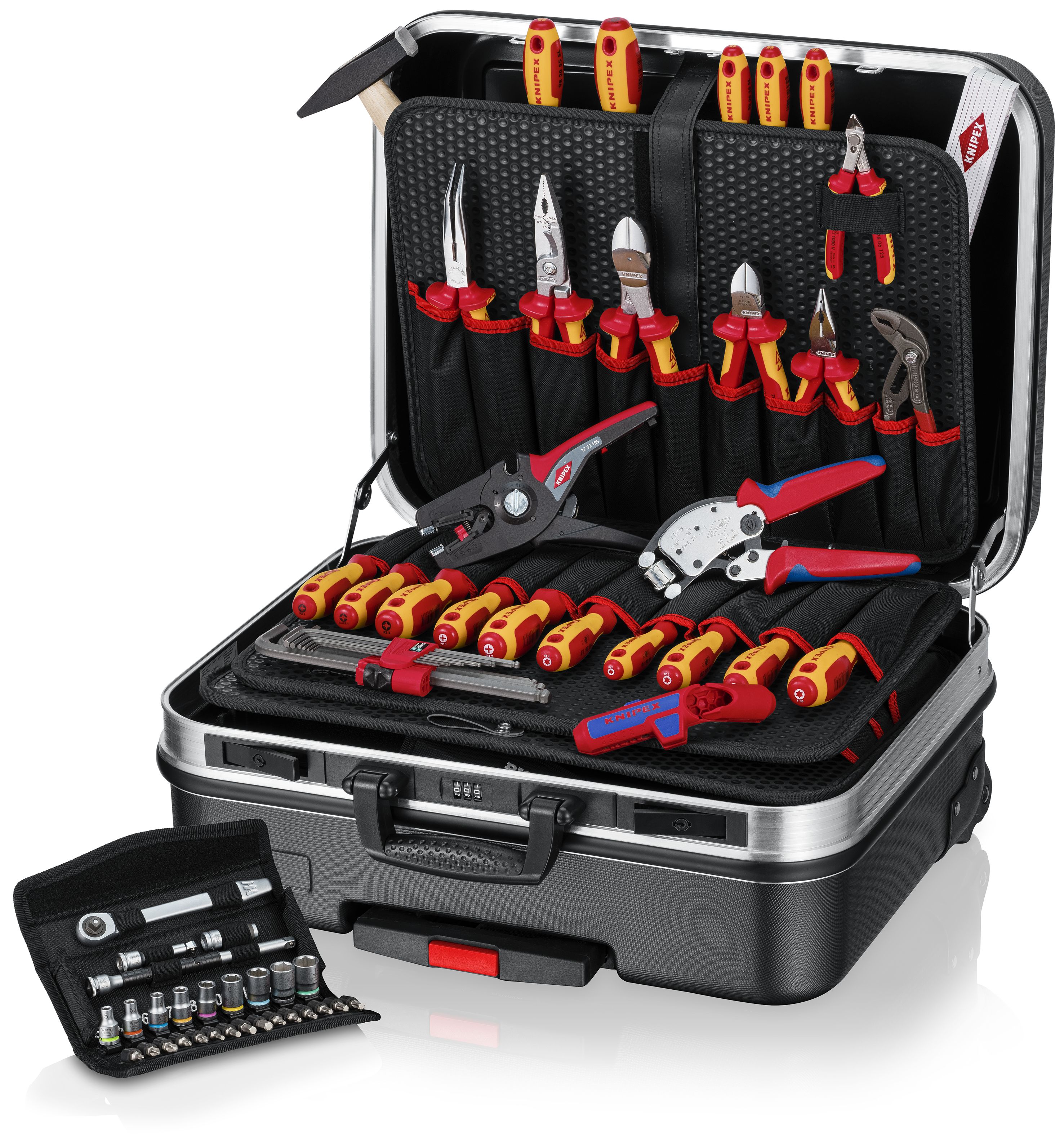 KNIPEX 00 21 06 Kufr na nářadí „BIG Basic Move“ ElectricPlus 68dílné 515 mm
