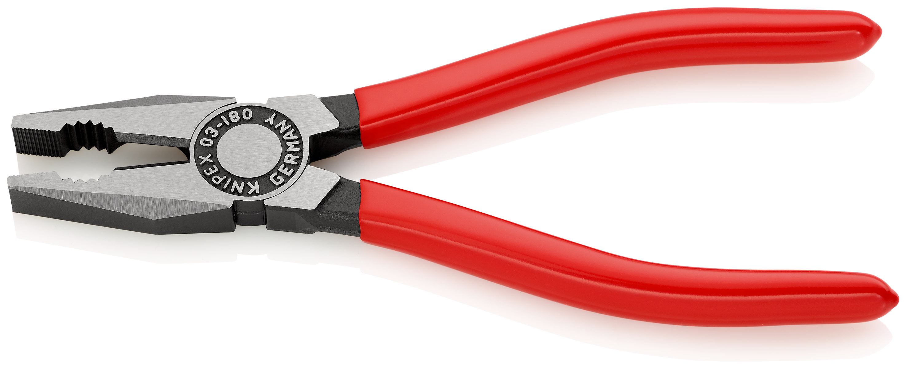 KNIPEX 03 01 180 Kombinované kleště potaženo plastem atramentované na černo 180 mm