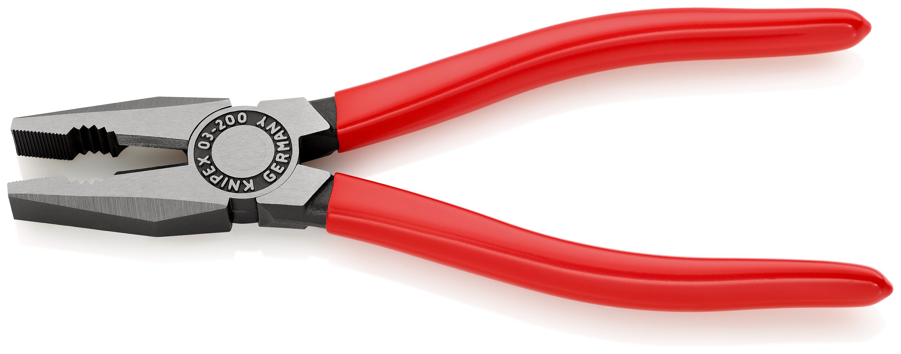 KNIPEX 03 01 200 Kombinované kleště potaženo plastem atramentované na černo 200 mm
