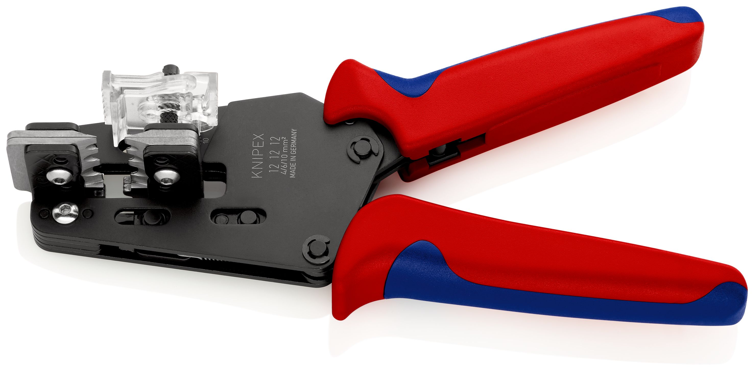 KNIPEX 12 12 12 Přesné odizolovací kleště s tvarovými noži s vícekomponentními rukojeťmi leštěné 195 mm