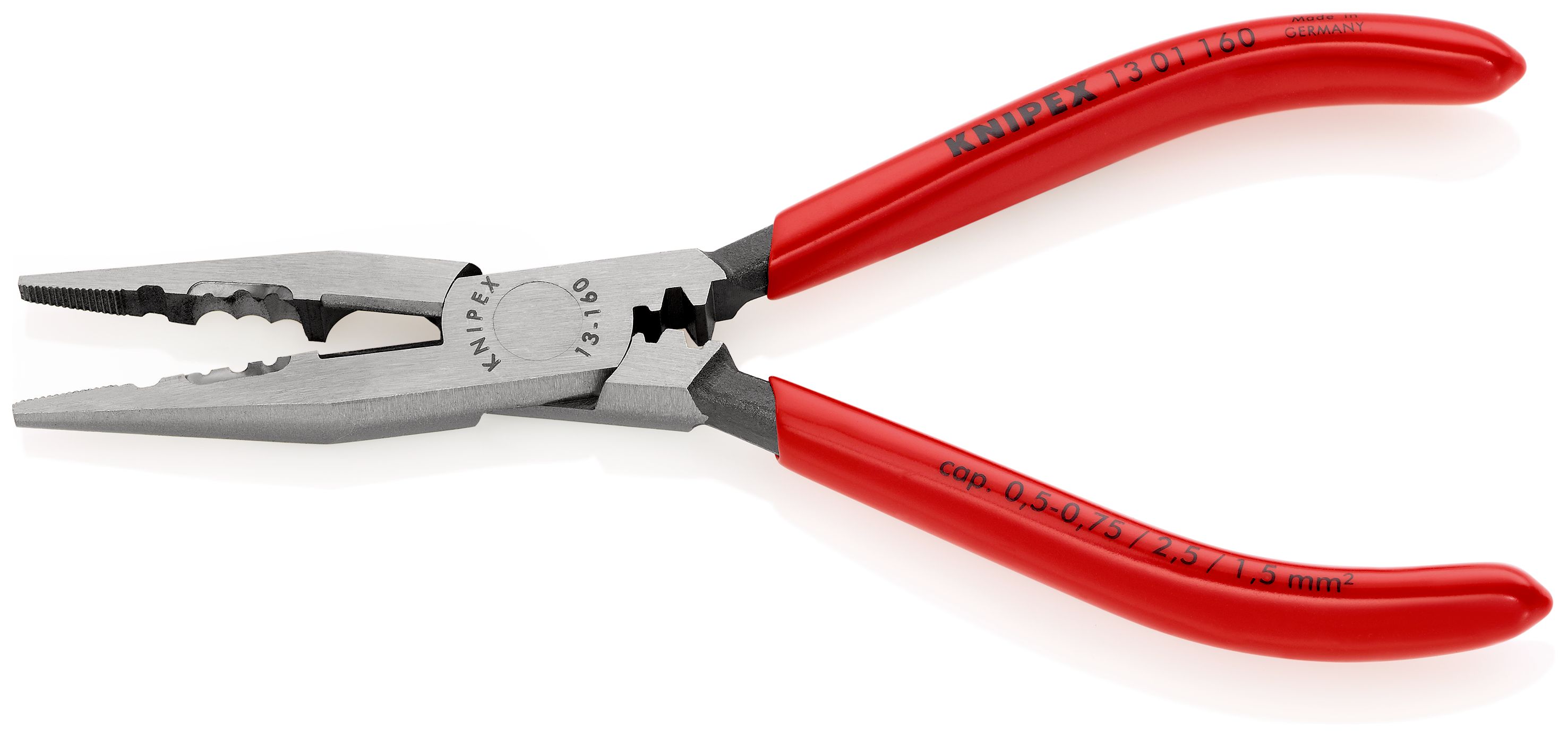KNIPEX 13 01 160 Elektrikářské kleště potaženo plastem atramentované na černo 160 mm