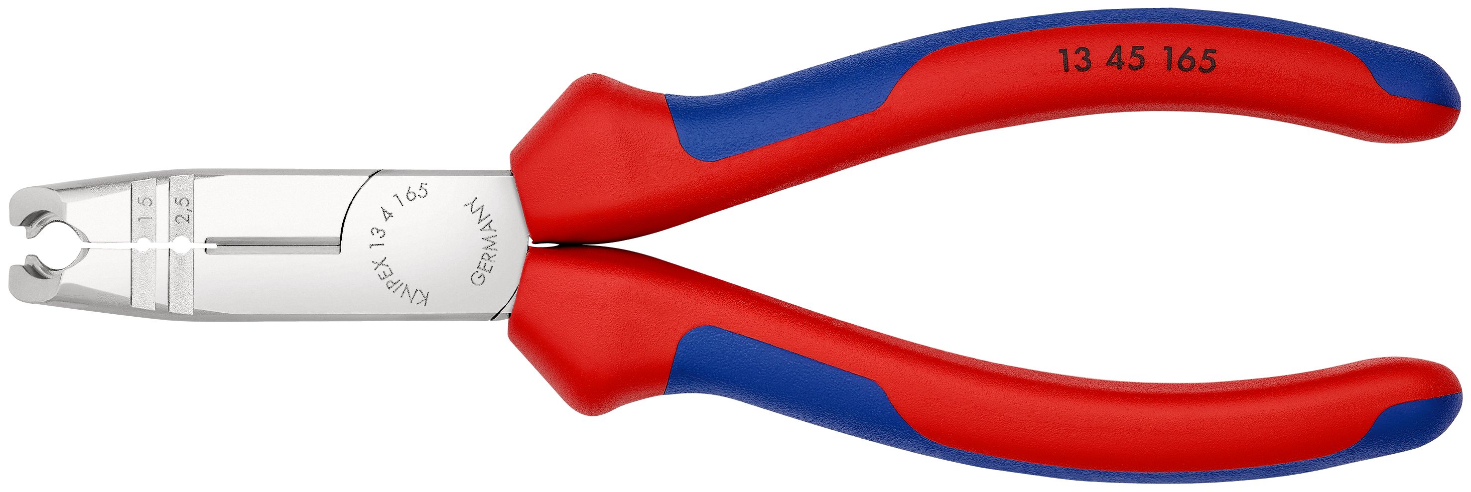 KNIPEX 13 45 165 Odizolovací kleště s vícekomponentními rukojeťmi chromované 165 mm