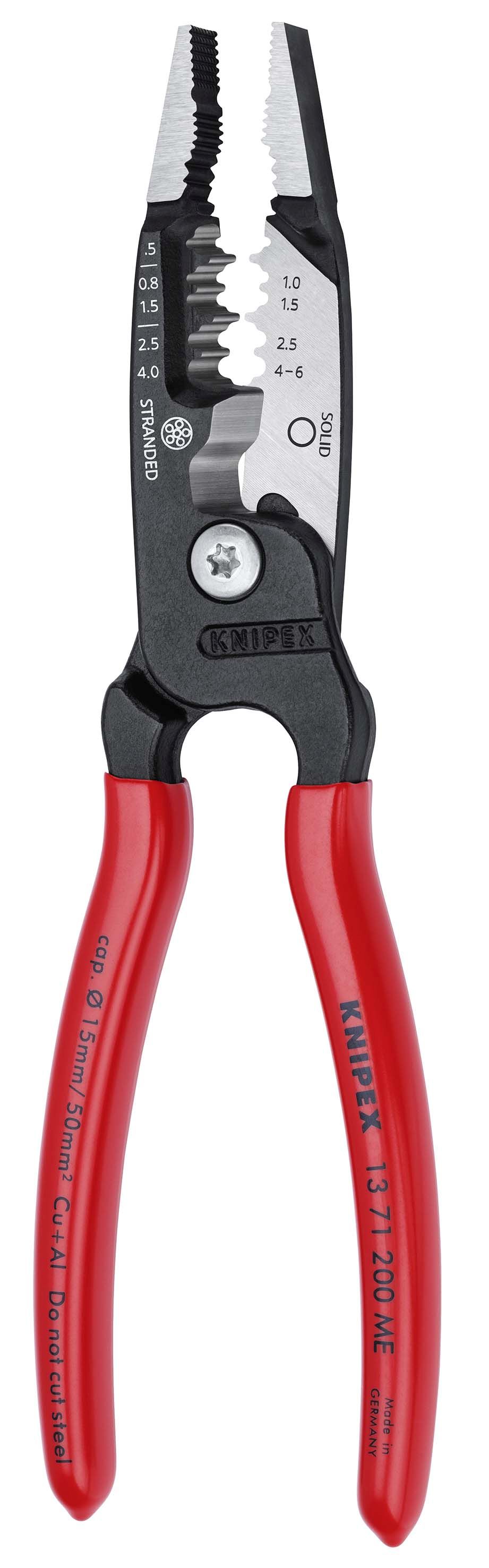 KNIPEX 13 71 200 ME WireStripper metrický model potaženo plastem atramentované na černo 200 mm