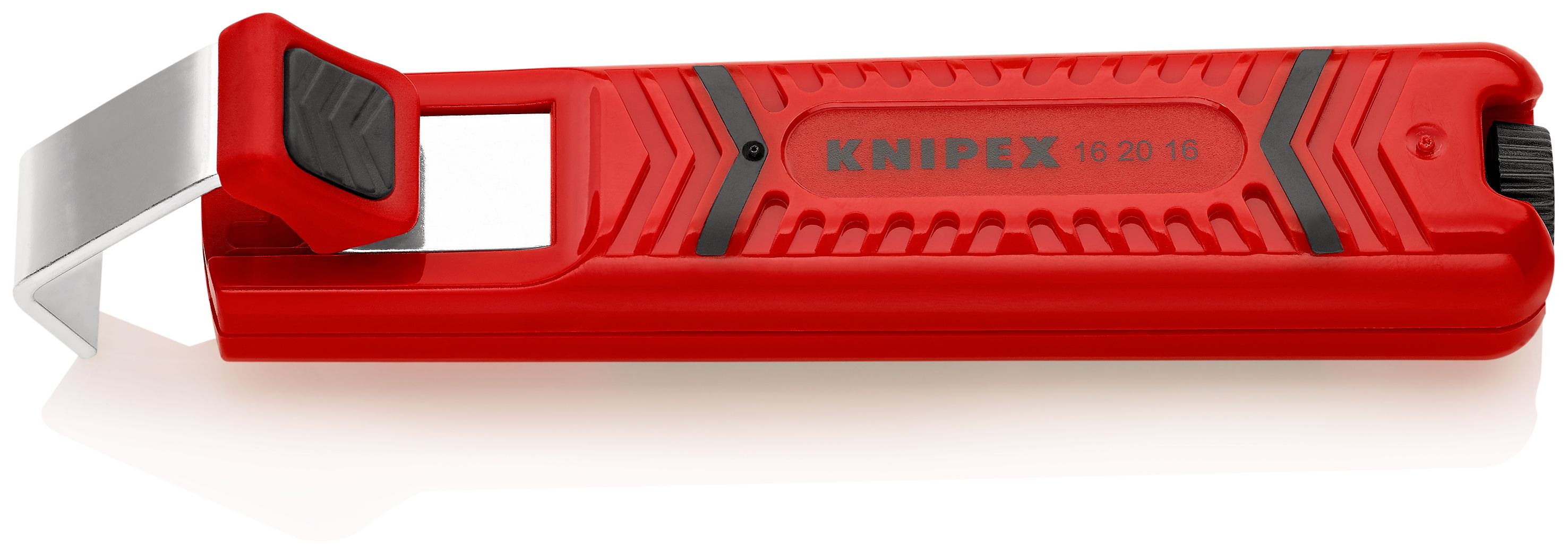 KNIPEX 16 20 16 SB Nástroj pro odstraňování plášťů se skalpelovou čepelí plastové pouzdro odolávající rázovému nárazu 130 mm