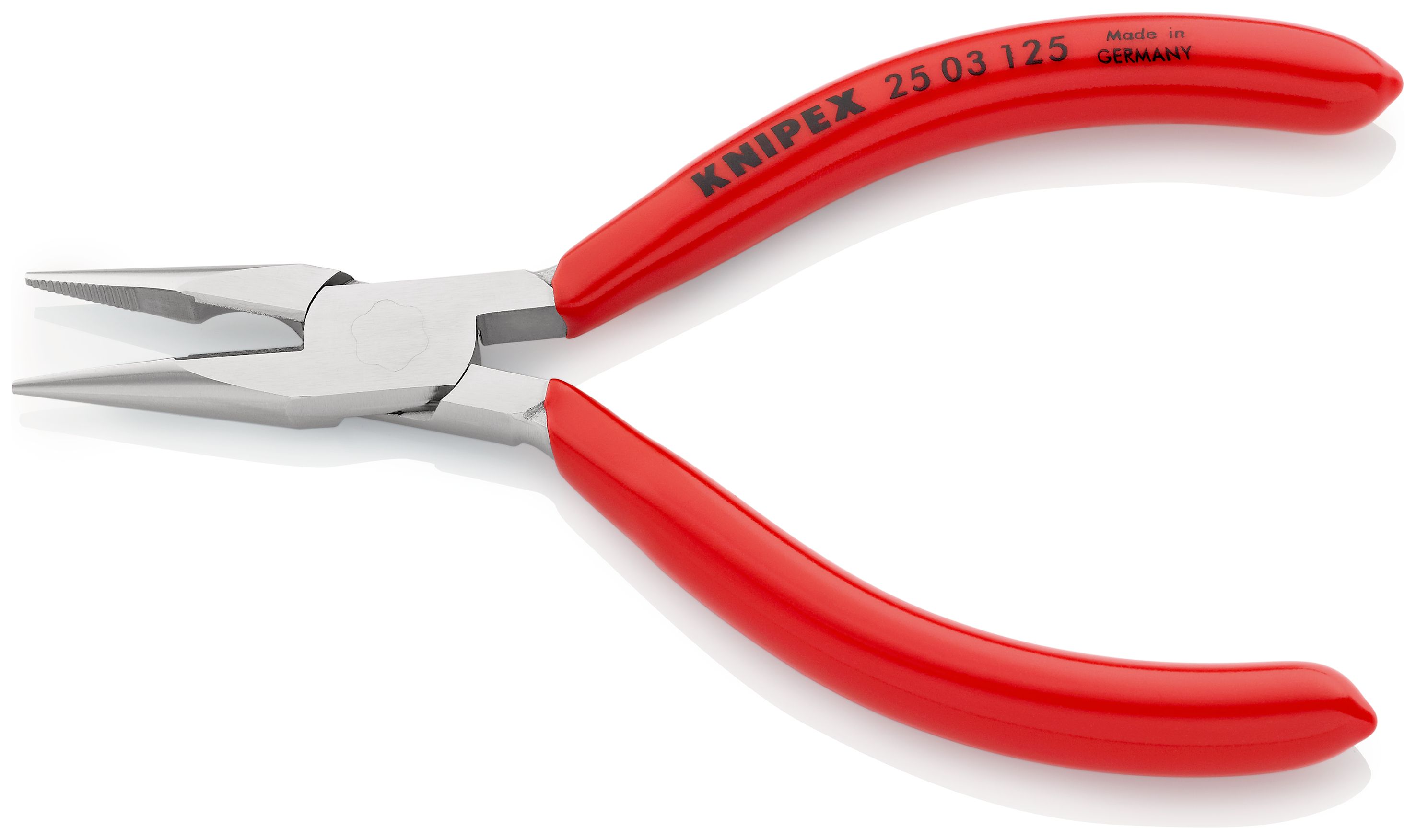 KNIPEX 25 03 125 Půlkulaté kleště s břity (Kleště pro radiotechniku) potaženo plastem chromované 125 mm