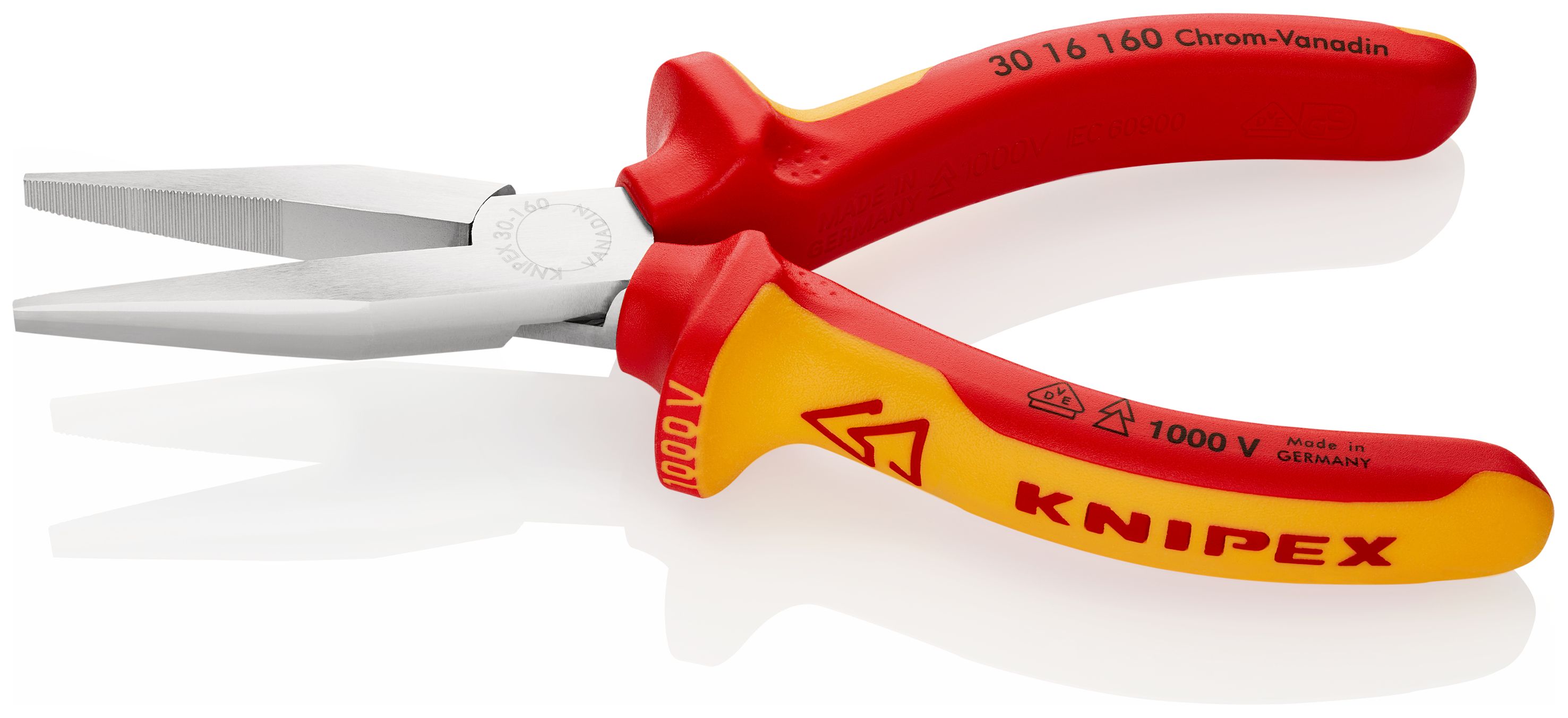 KNIPEX 30 16 160 Kleště typu Langbeck izolované vícesložkovými návleky, certifikace VDE chromované 160 mm