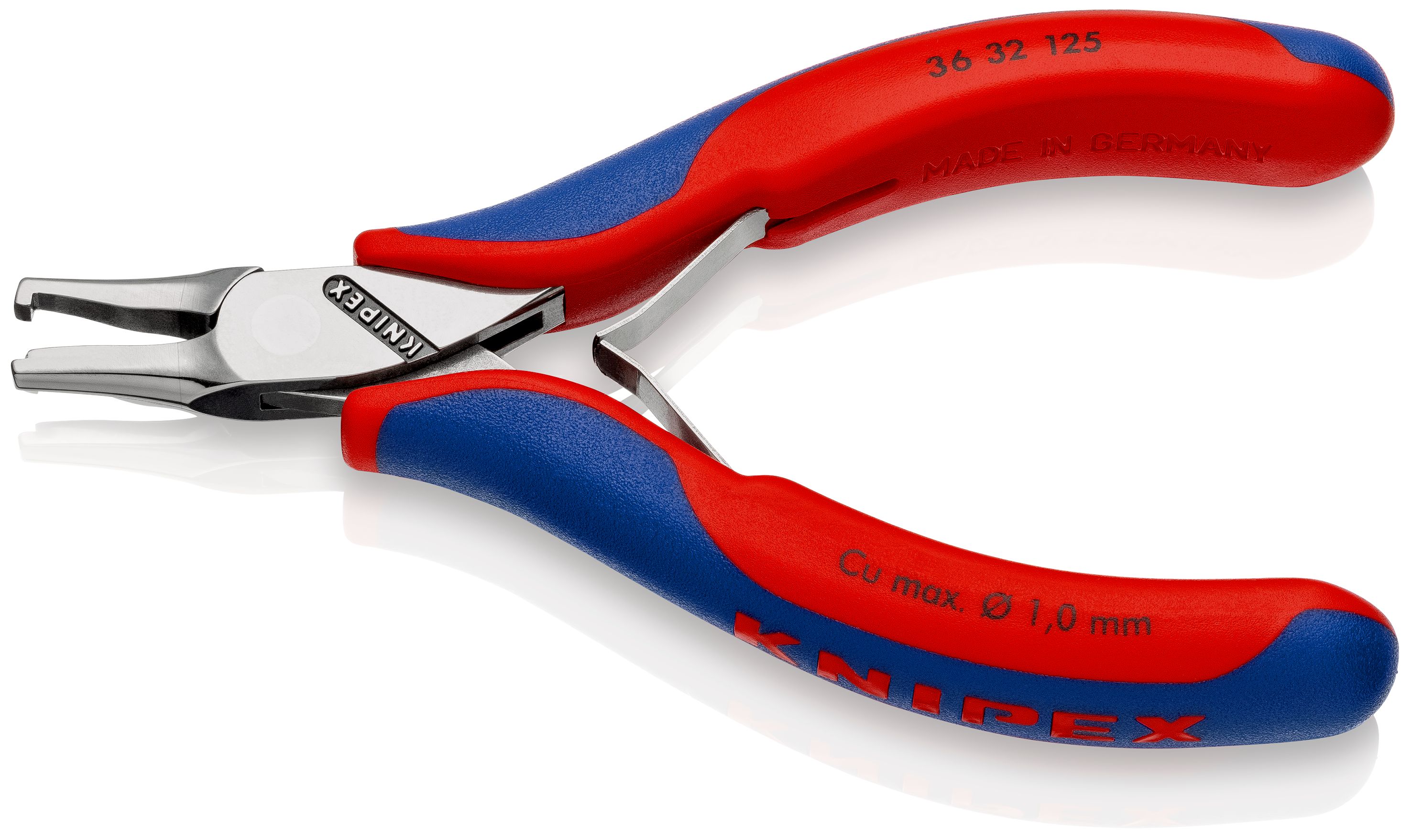 KNIPEX 36 32 125 Kleště pro osazování elektronických součástek s vícekomponentními rukojeťmi 125 mm
