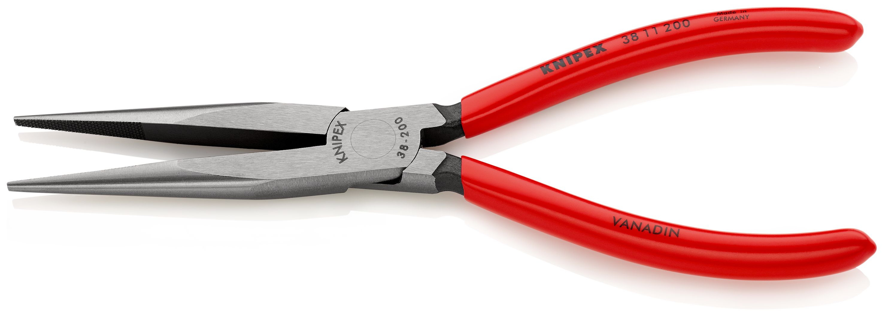 KNIPEX 38 11 200 Kleště pro mechaniky potaženo plastem atramentované na černo 200 mm
