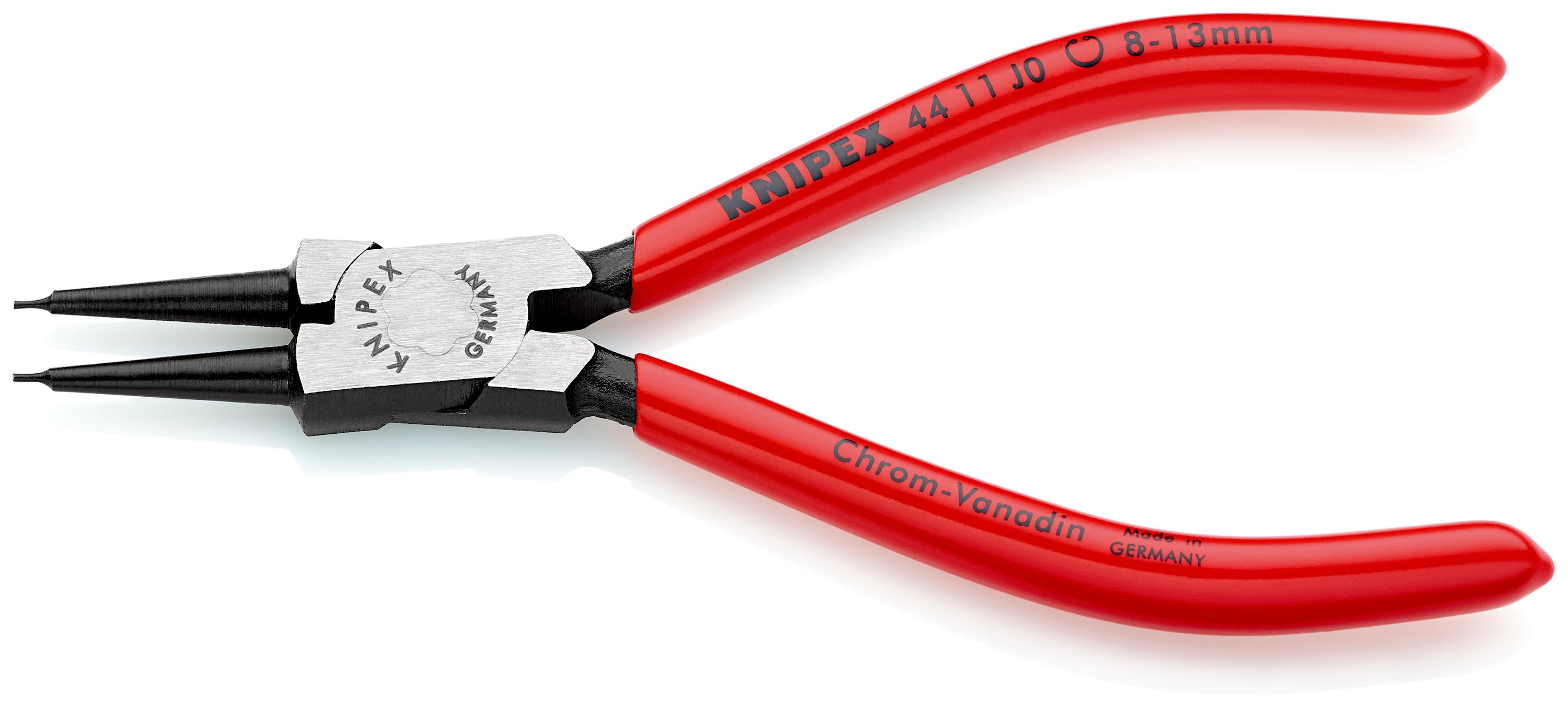 KNIPEX 44 11 J0 Kleště na pojistné kroužky pro vnitřní kroužky v otvorech potaženo plastem atramentované na černo 140 mm