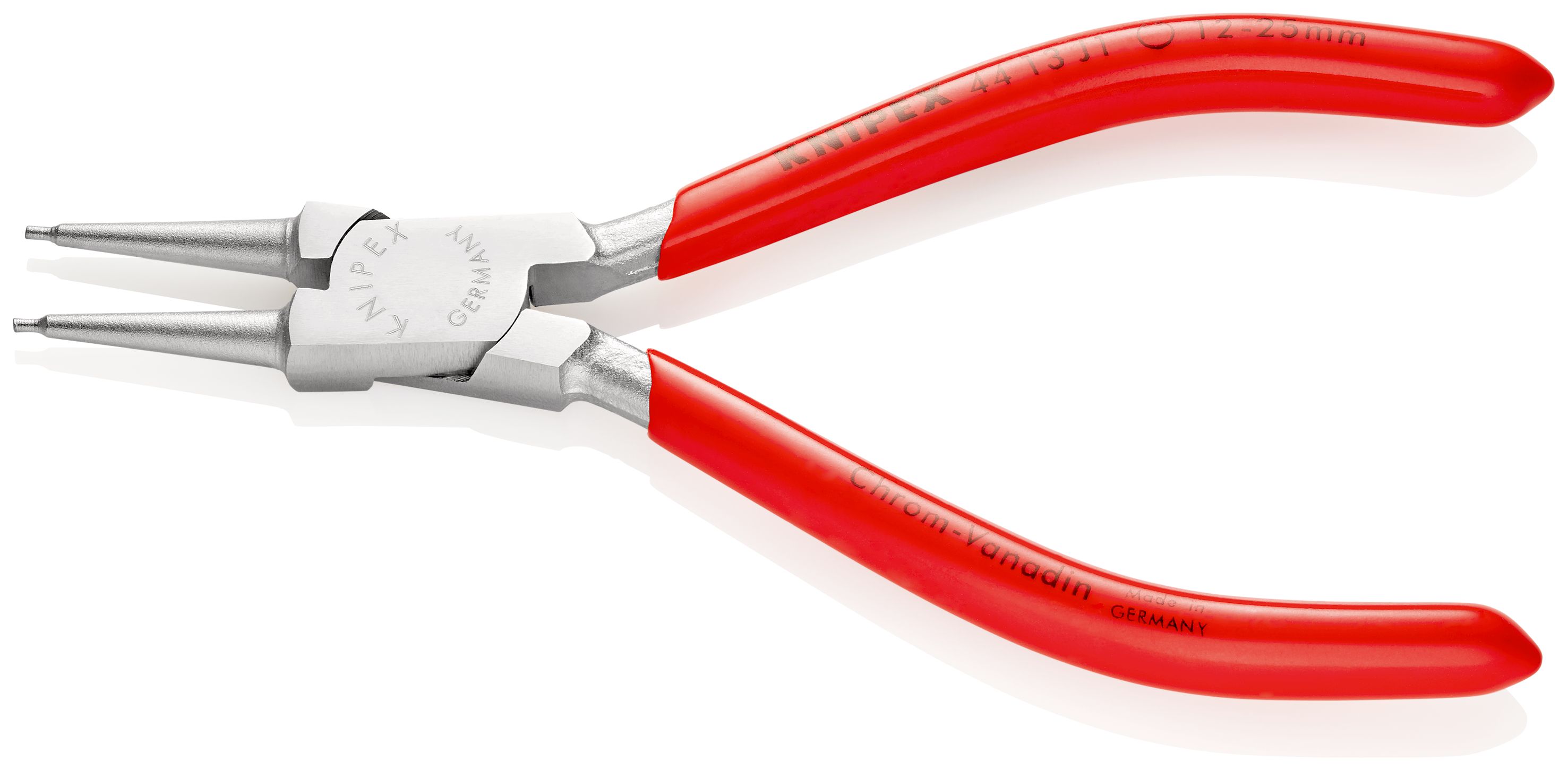 KNIPEX 44 13 J1 Kleště na pojistné kroužky pro vnitřní kroužky v otvorech potaženo plastem chromované 140 mm