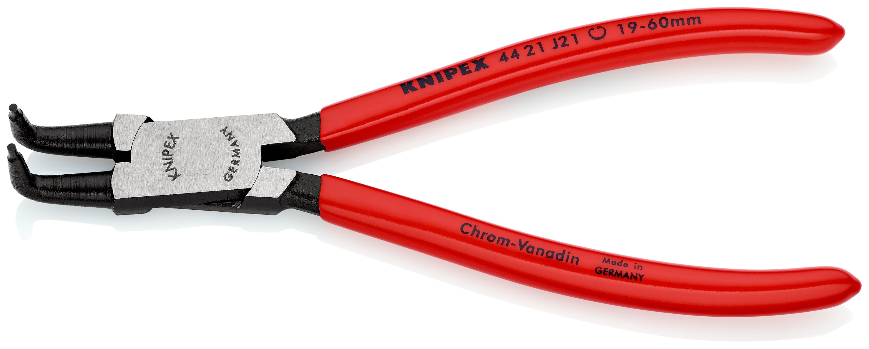 KNIPEX 44 21 J21 Kleště na pojistné kroužky pro vnitřní kroužky v otvorech potaženo plastem atramentované na černo 170 mm