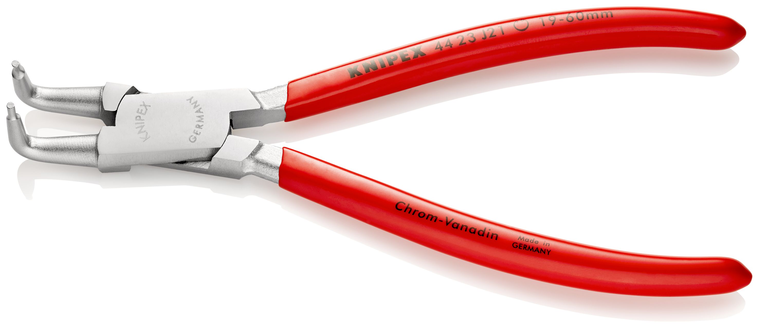 KNIPEX 44 23 J21 Kleště na pojistné kroužky pro vnitřní kroužky v otvorech potaženo plastem chromované 170 mm