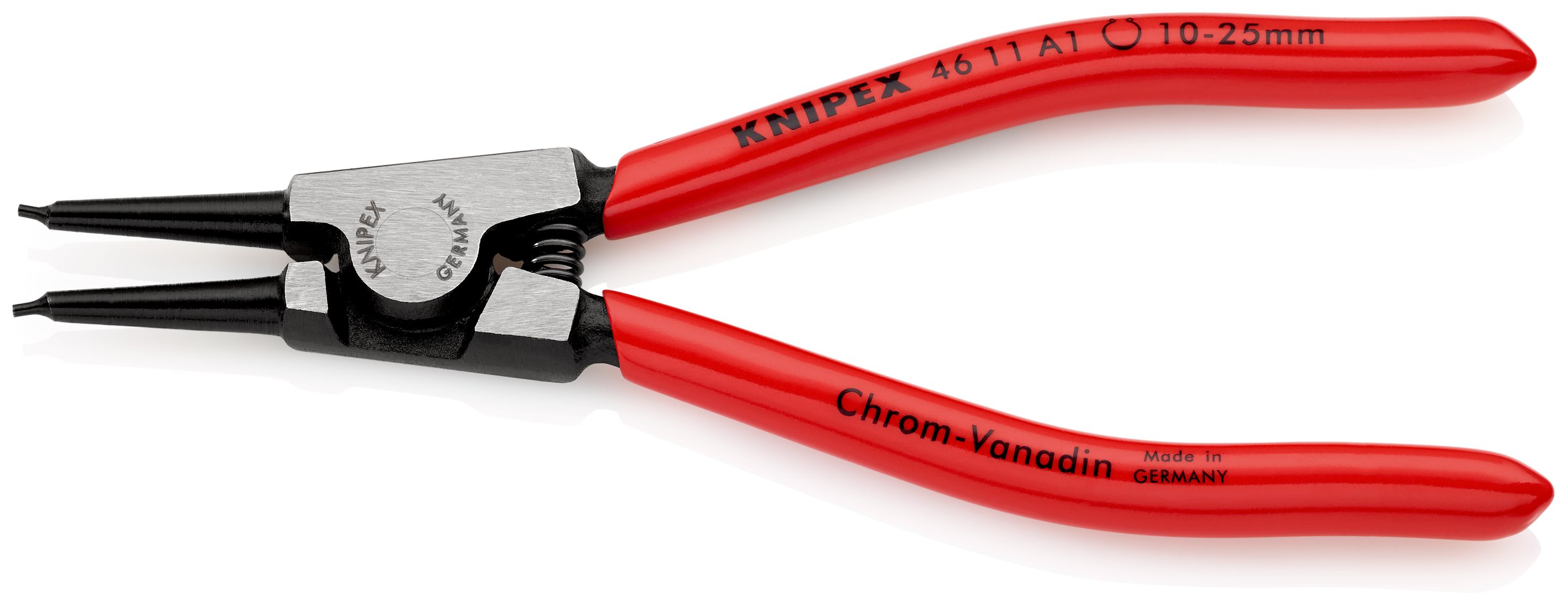 KNIPEX 46 11 A1 Kleště na pojistné kroužky pro vnější kroužky na hřídelích potaženo plastem atramentované na černo 140 mm
