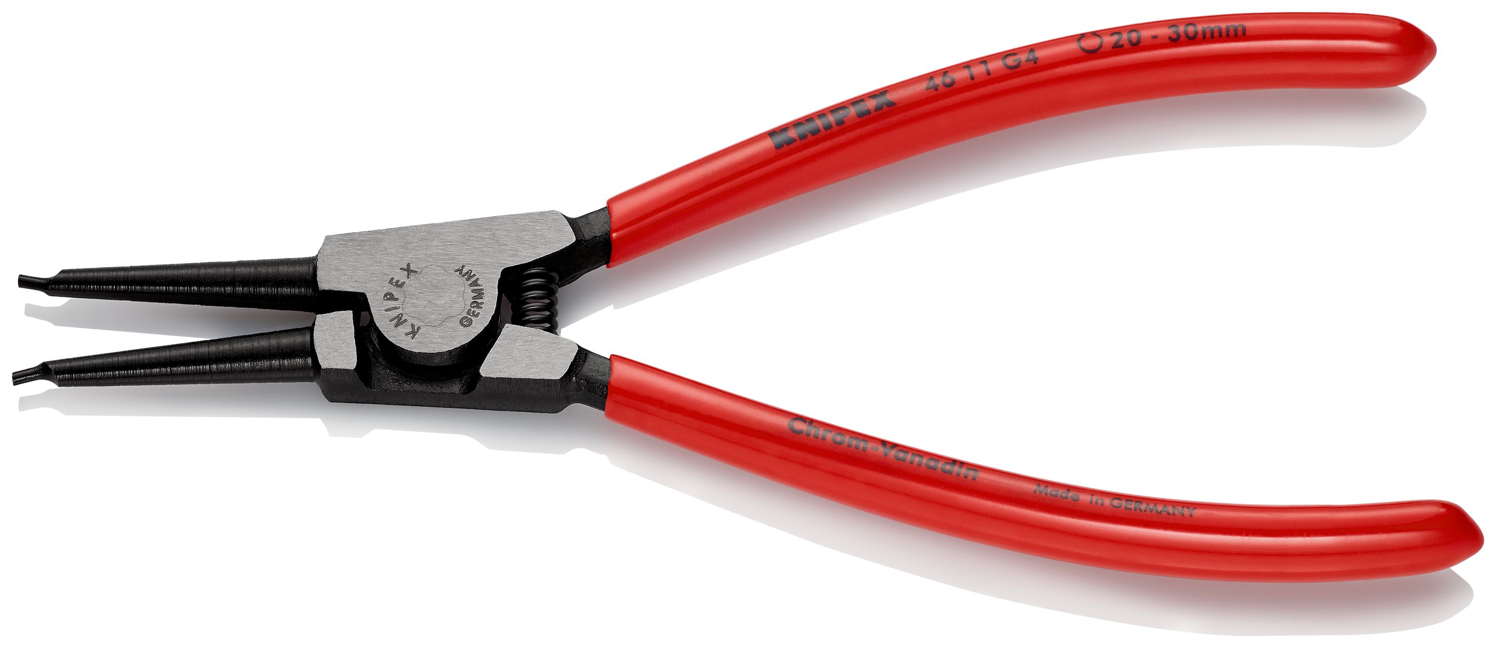 KNIPEX 46 11 G4 Kleště na pojistné kroužky pro upínací kroužky na hřídelích potaženo plastem atramentované na černo 180 mm