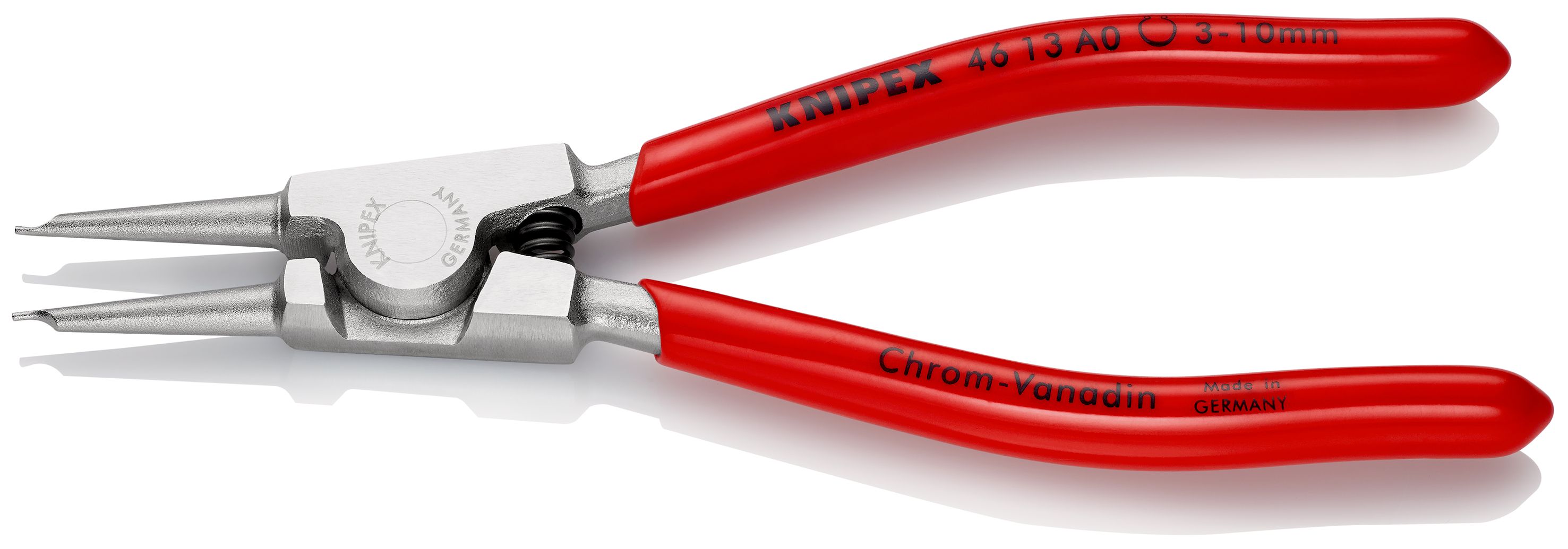 KNIPEX 46 13 A0 Kleště na pojistné kroužky pro vnější kroužky na hřídelích potaženo plastem chromované 140 mm