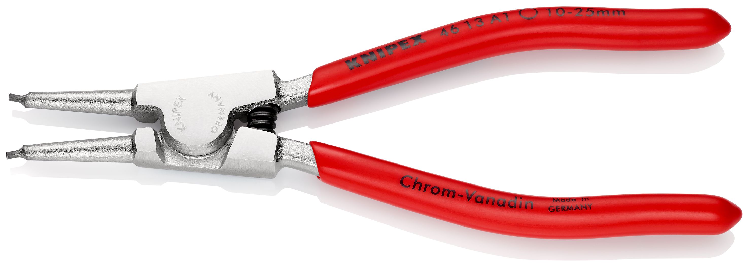 KNIPEX 46 13 A1 Kleště na pojistné kroužky pro vnější kroužky na hřídelích potaženo plastem chromované 140 mm