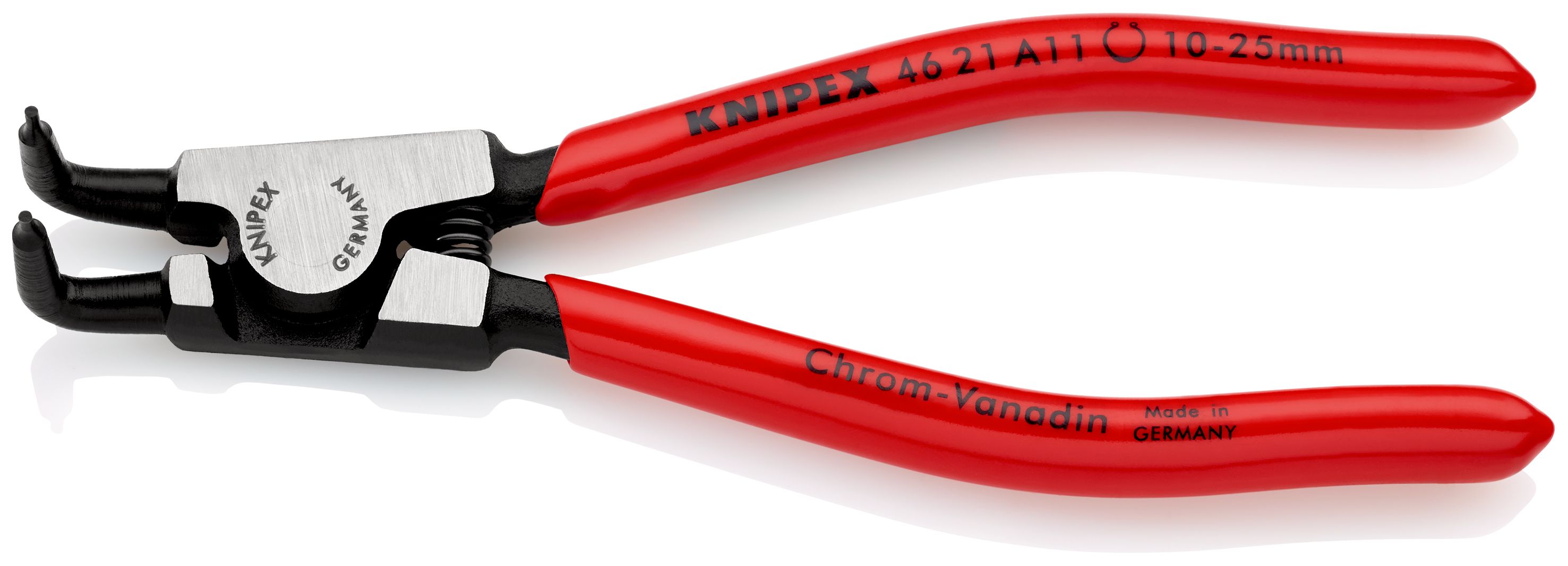 KNIPEX 46 21 A11 Kleště na pojistné kroužky pro vnější kroužky na hřídelích potaženo plastem atramentované na černo 125 mm