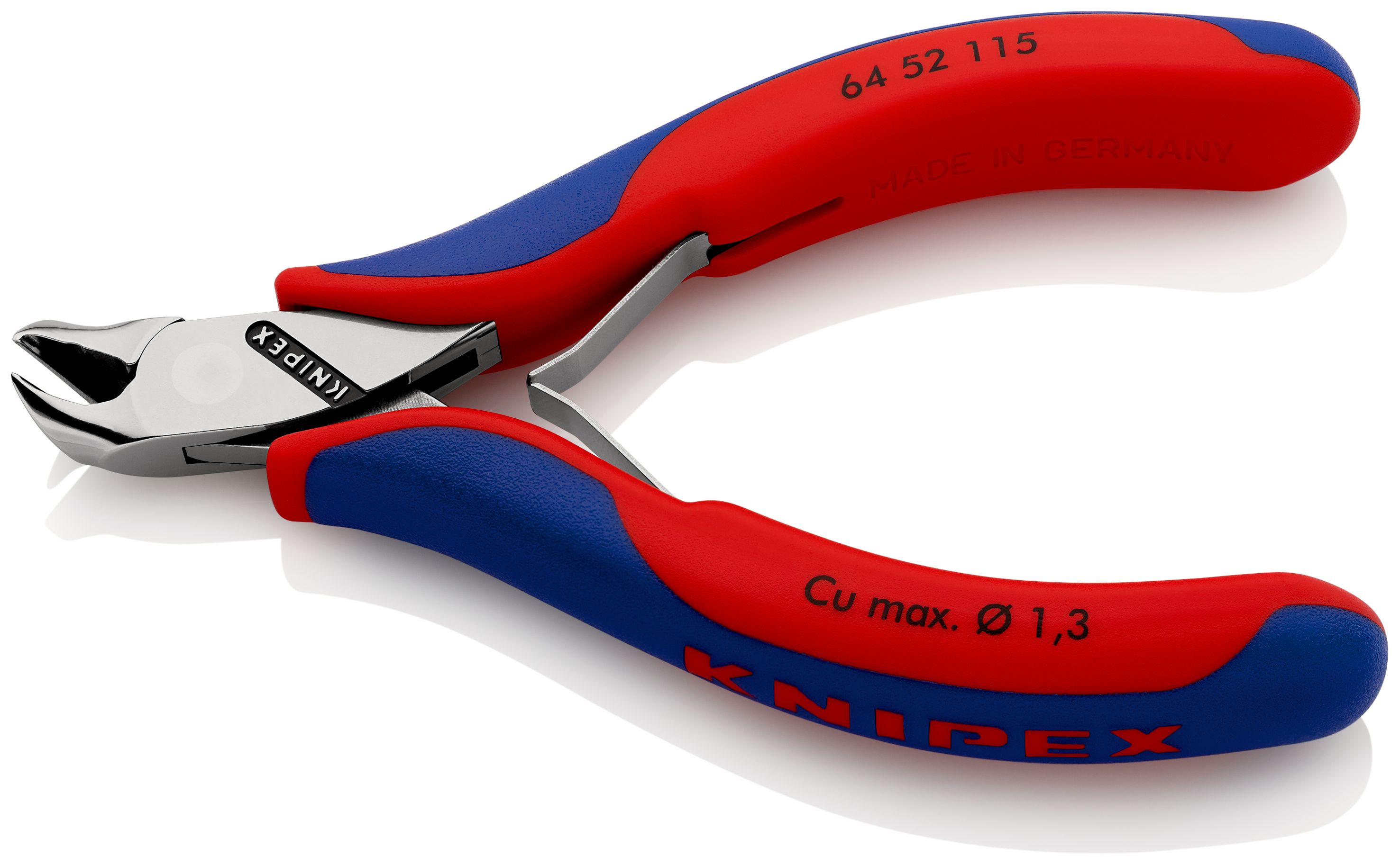 KNIPEX 64 52 115 Čelní štípací kleště pro elektroniku s vícekomponentními rukojeťmi 115 mm
