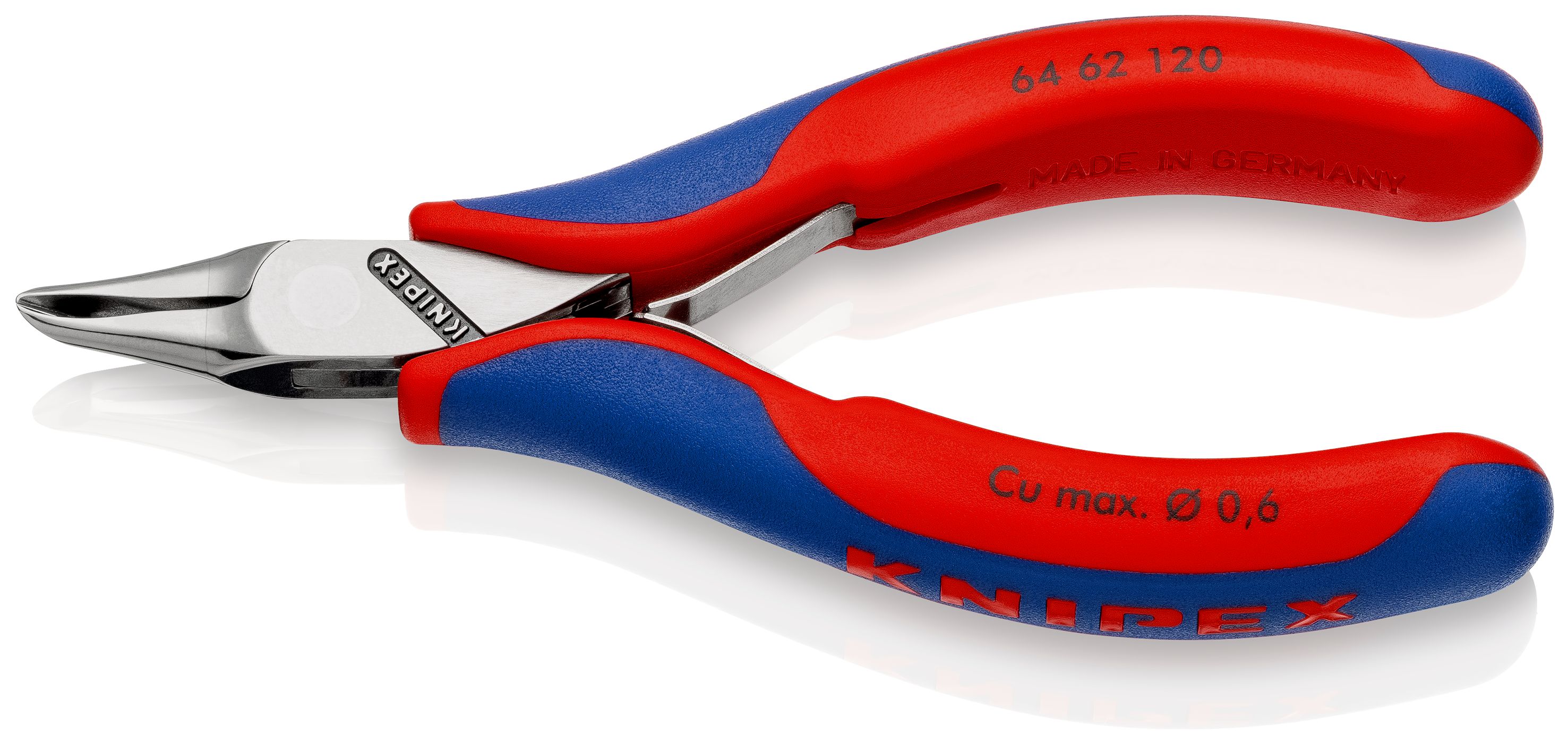 KNIPEX 64 62 120 Čelní štípací kleště pro elektroniku s vícekomponentními rukojeťmi 120 mm