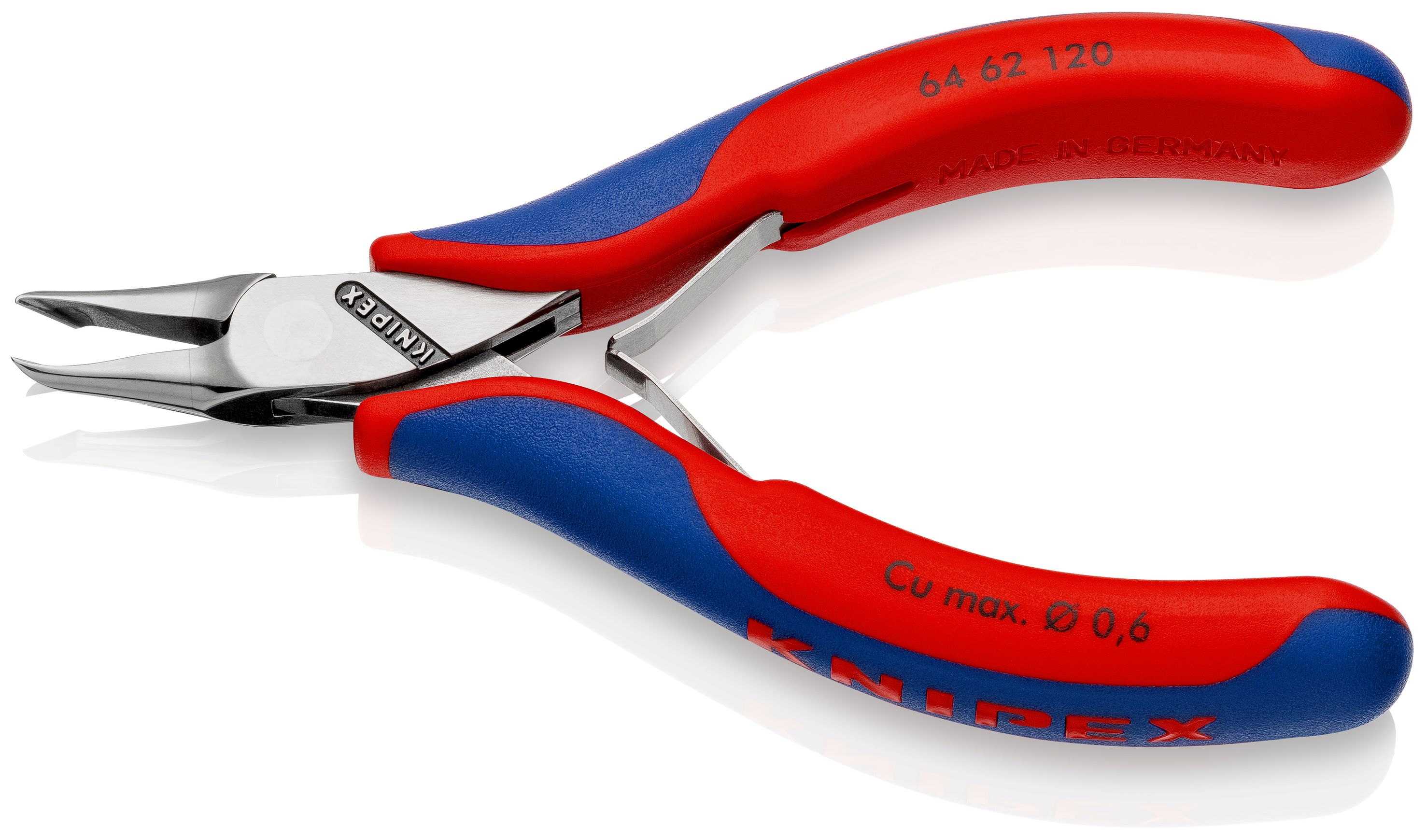 KNIPEX 64 62 120 Čelní štípací kleště pro elektroniku s vícekomponentními rukojeťmi 120 mm