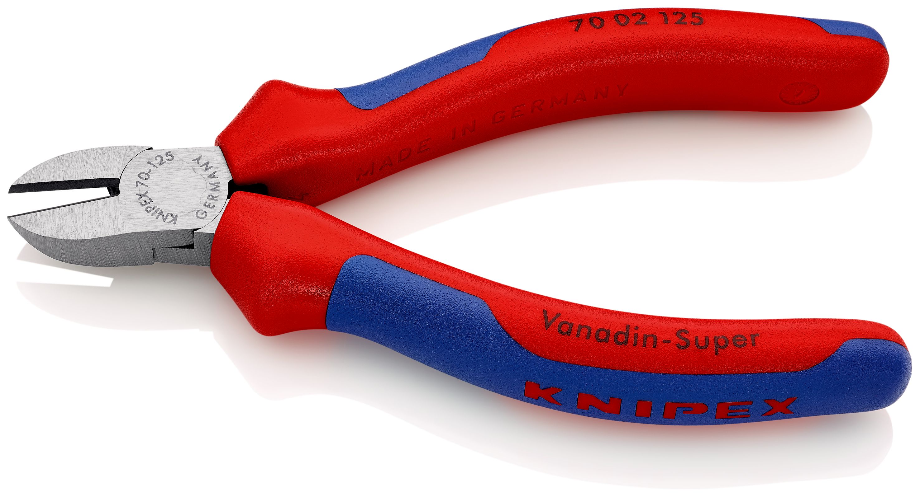 KNIPEX 70 02 125 Boční štípací kleště s vícekomponentními rukojeťmi atramentované na černo 125 mm