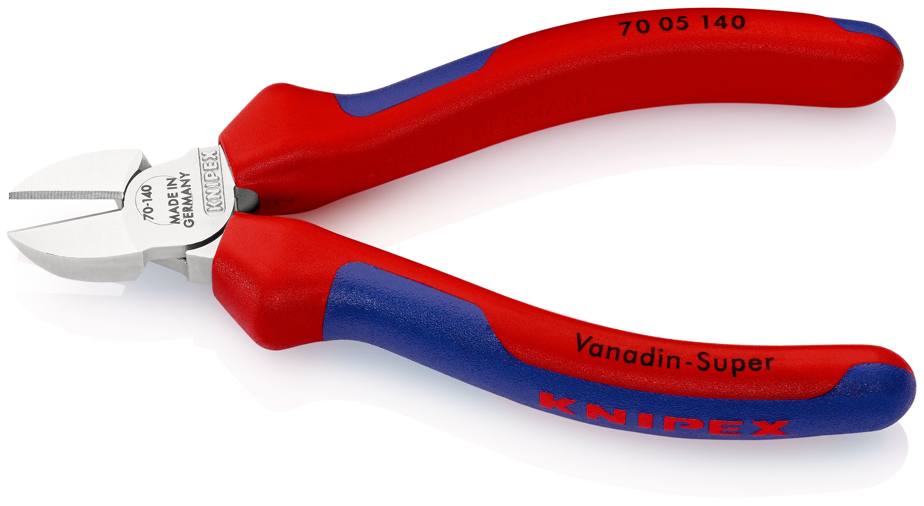 KNIPEX 70 05 140 Boční štípací kleště s vícekomponentními rukojeťmi chromované 140 mm