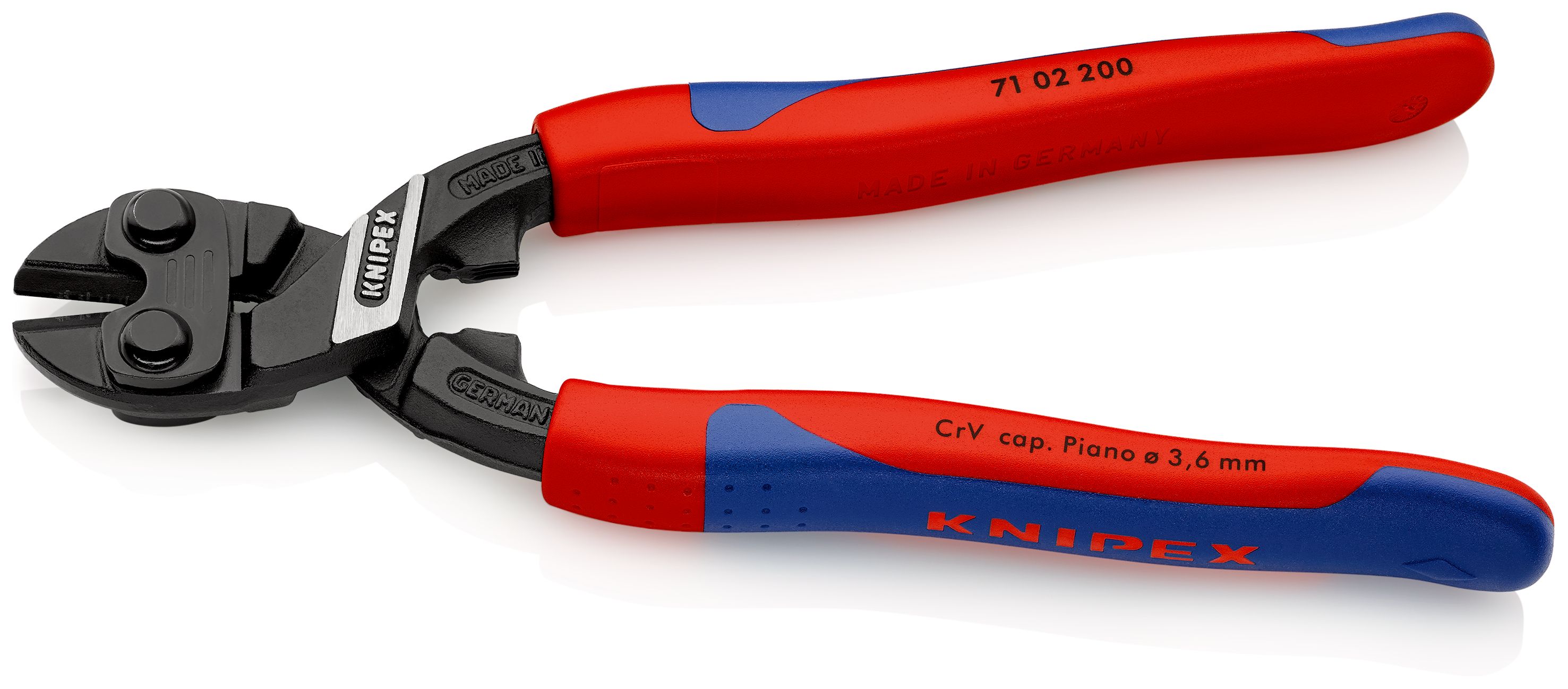 KNIPEX 71 02 200 CoBolt® Kompaktní pákové kleště s tenkými vícesložkovými návleky atramentované na černo 200 mm