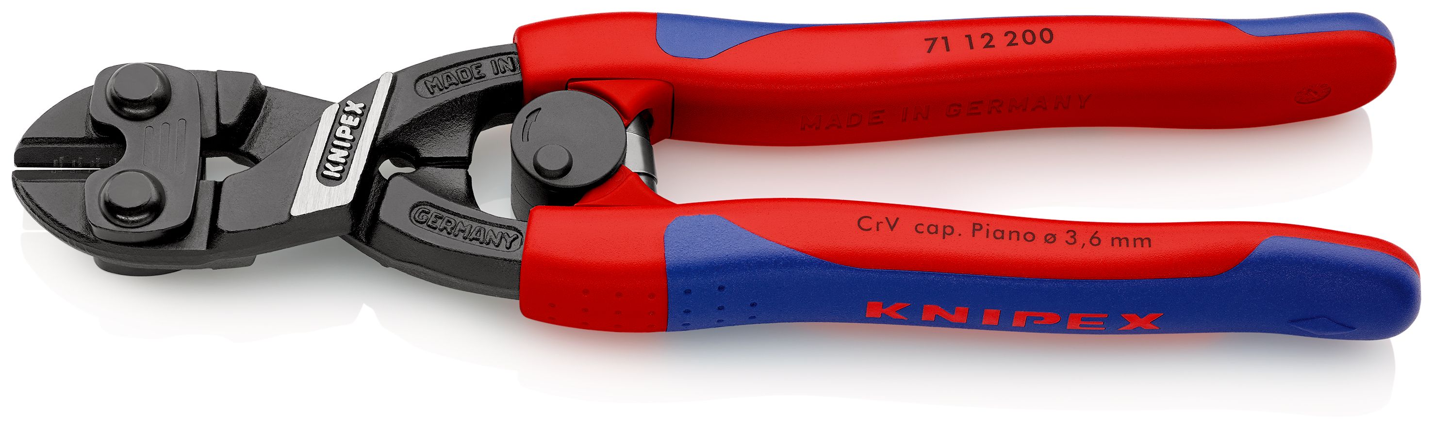 KNIPEX 71 12 200 CoBolt® Kompaktní pákové kleště s tenkými vícesložkovými návleky atramentované na černo 200 mm