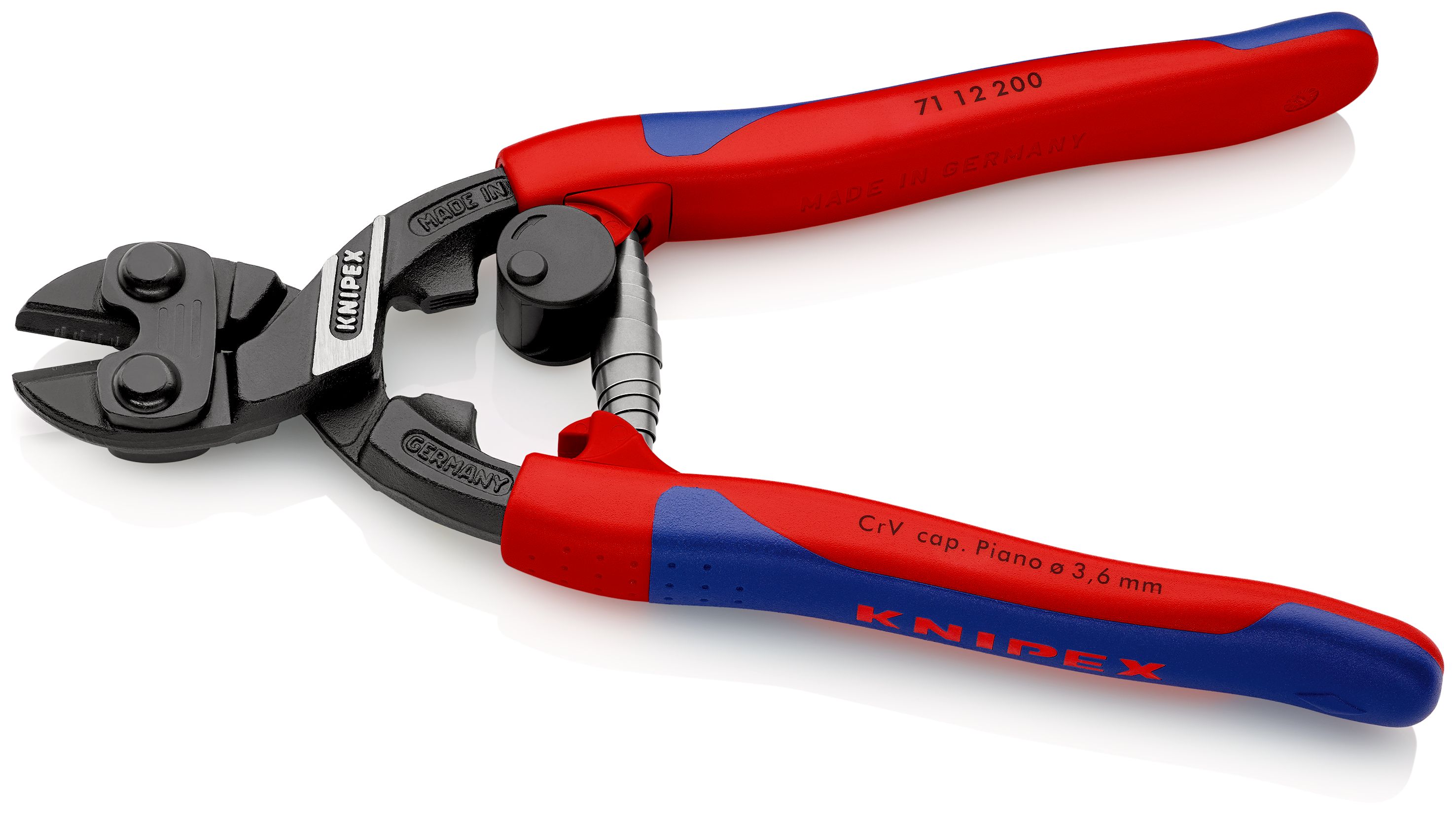 KNIPEX 71 12 200 CoBolt® Kompaktní pákové kleště s tenkými vícesložkovými návleky atramentované na černo 200 mm