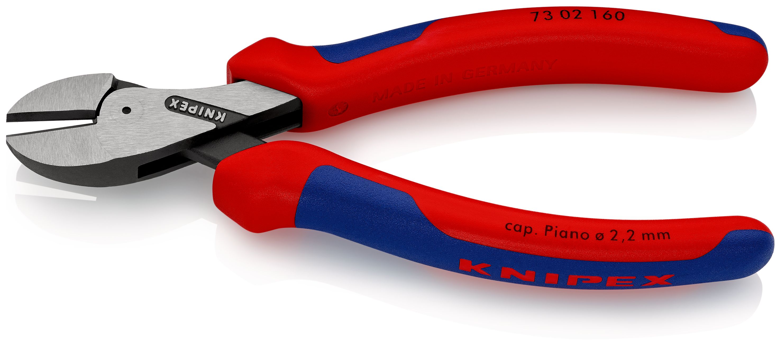 KNIPEX 73 02 160 X-Cut® Kompaktní kleště na štípání drátu s velkým převodem s vícekomponentními rukojeťmi atramentované na černo 160 mm