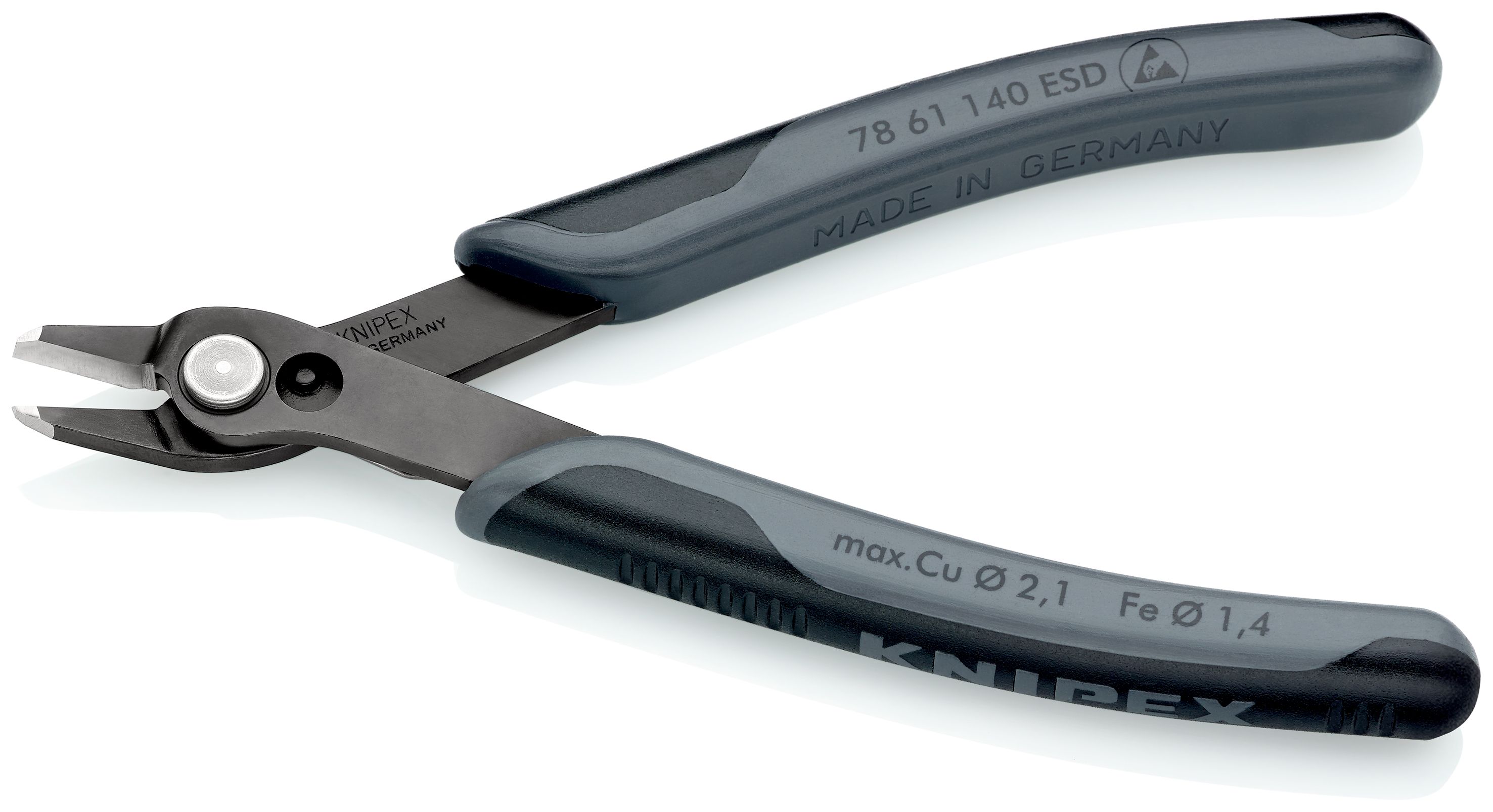 KNIPEX 78 61 140 ESD Electronic Super Knips® XL ESD s vícekomponentními rukojeťmi leštěné 140 mm