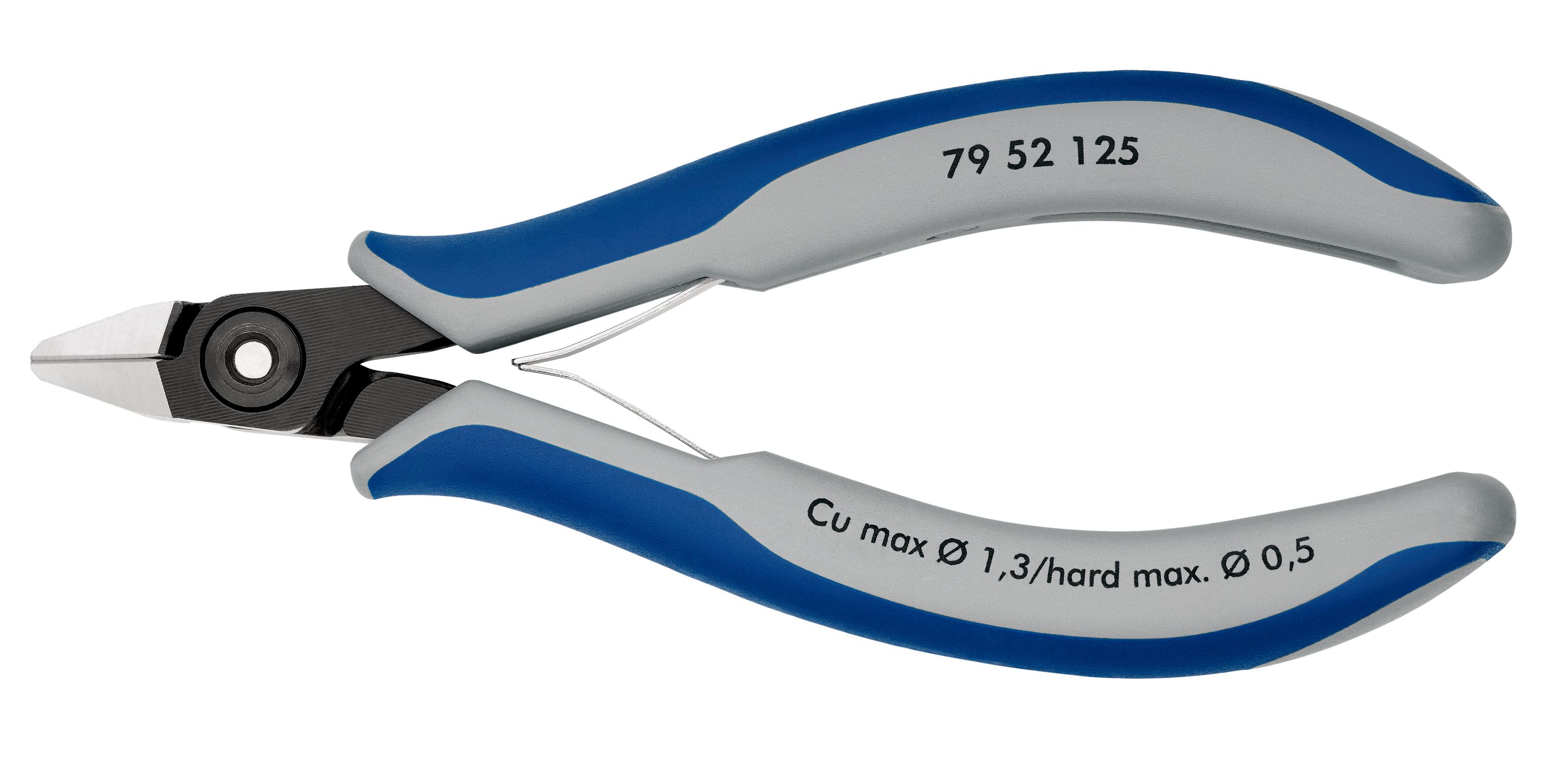 KNIPEX 79 52 125 Přesné boční štípací kleště na elektroniku s vícekomponentními rukojeťmi leštěné 125 mm