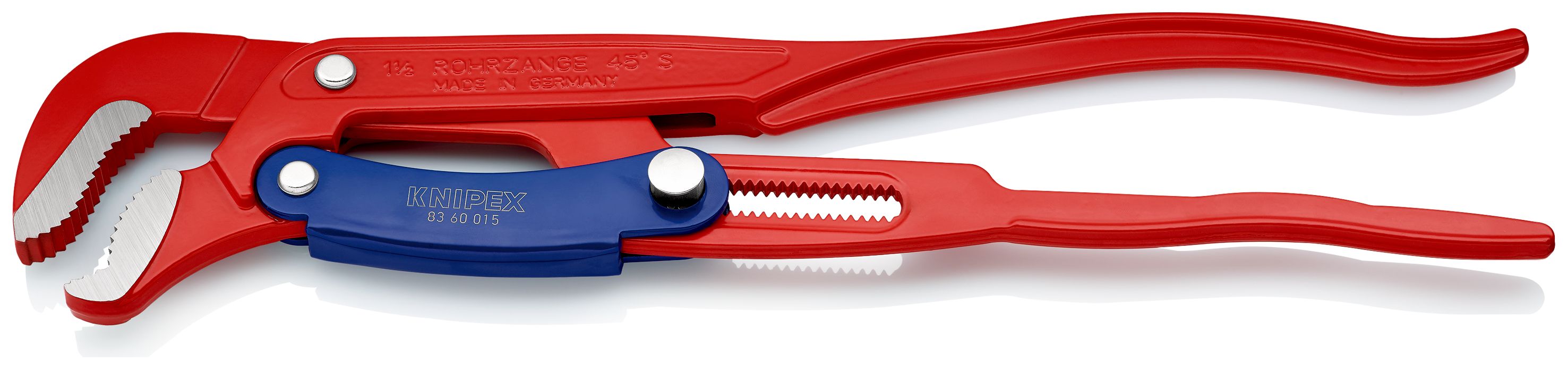 KNIPEX 83 60 015 Hasák s čelistmi ve tvaru S s rychlým nastavením stříkáno červenou práškovou barvou 420 mm