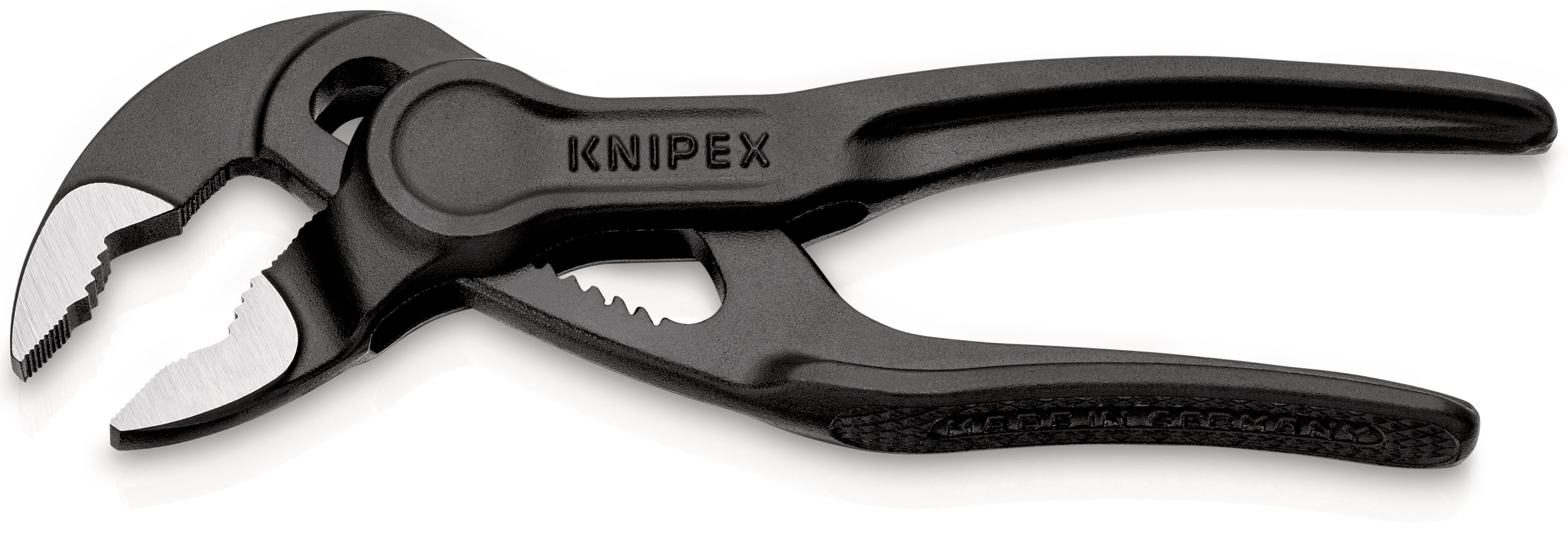 KNIPEX 87 00 100 Cobra® XS Instalatérské kleště hrubý povrch fosfátováno atramentolem na šedo 100 mm