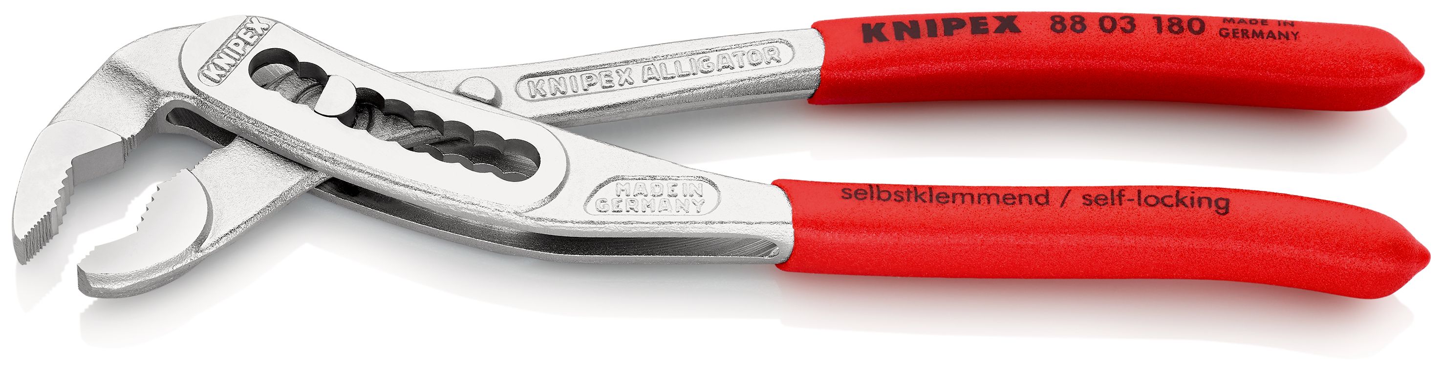 KNIPEX 88 03 180 Alligator® Instalatérské kleště potaženy neklouzavým plastem chromované 180 mm