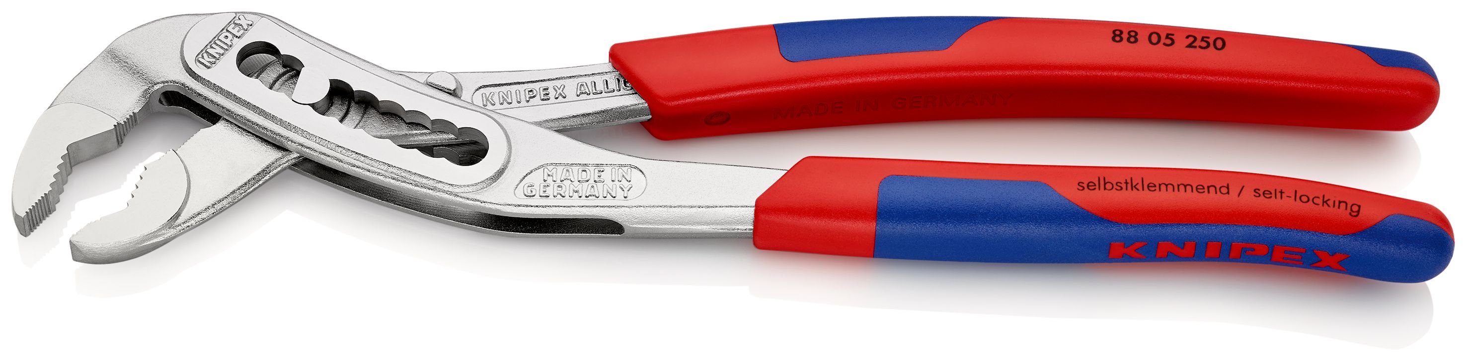 KNIPEX 88 05 250 Alligator® Instalatérské kleště s tenkými vícesložkovými návleky chromované 250 mm