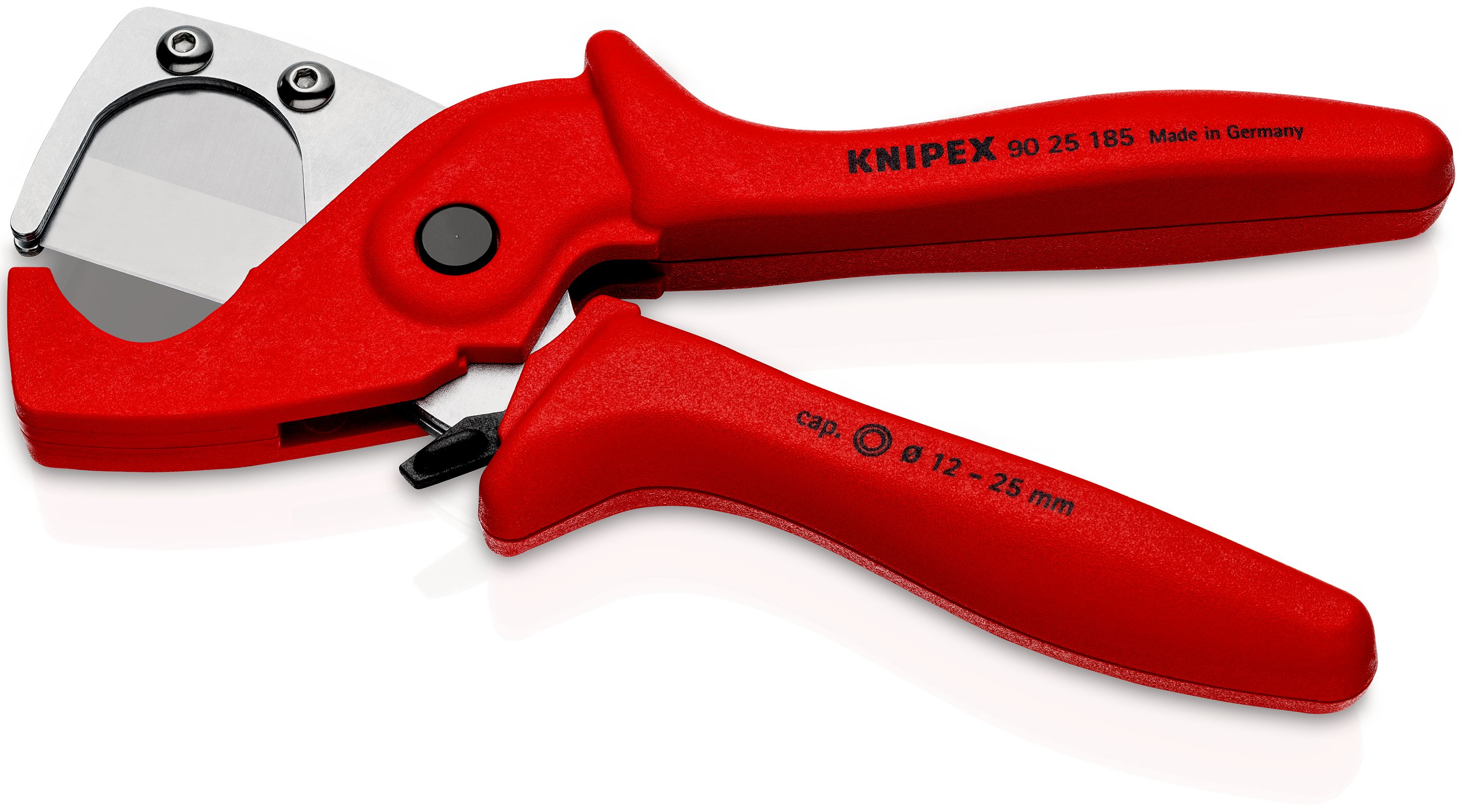 KNIPEX 90 25 185 Kleště na řezání trubek pro trubky z kompozitního plastu z tuhé umělé hmoty vyztužené optickými vlákny 185 mm