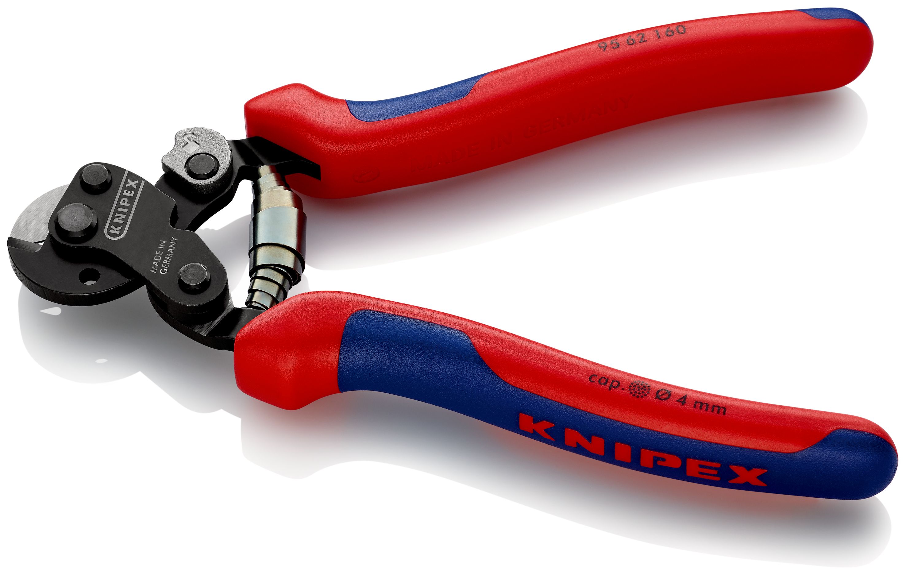 KNIPEX 95 62 160 Nůžky na dratěná lanka I pro vysokopevnostní drátěná lana s vícekomponentními rukojeťmi leštěné 160 mm