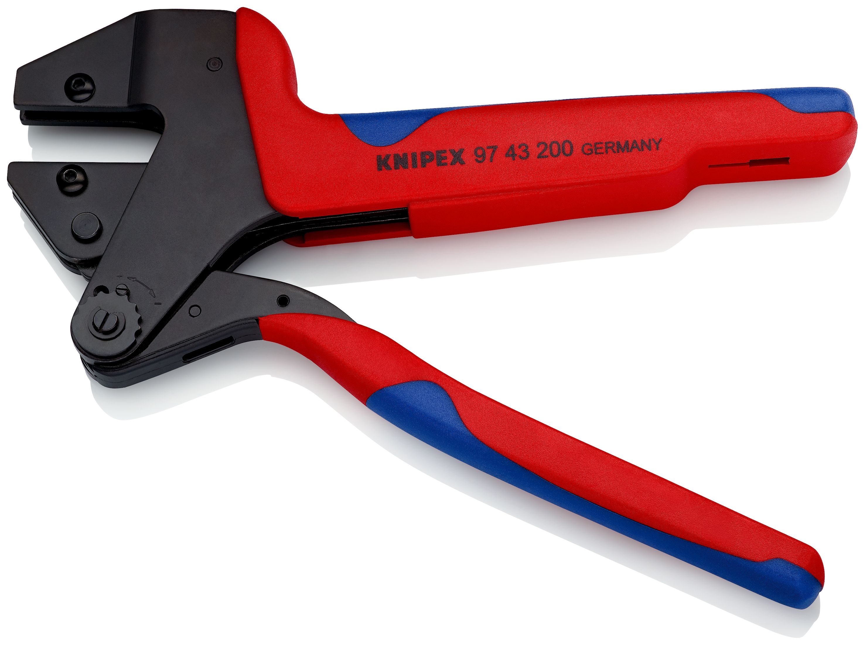KNIPEX 97 43 200 A Víceúčelové systémové lisovací kleště pro vyměnitelné lisovací profily s vícekomponentními rukojeťmi leštěné 200 mm