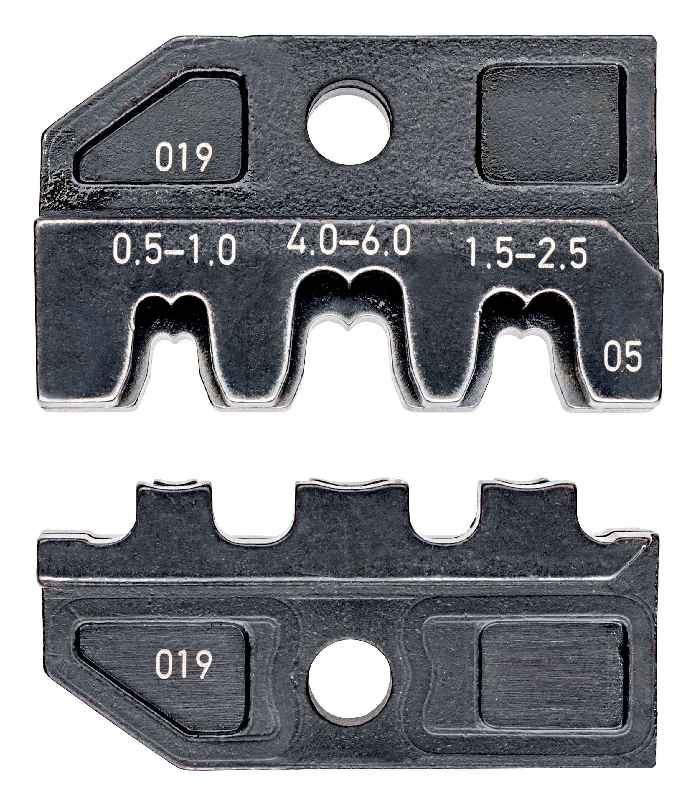 KNIPEX 97 49 05 Lisovací profil pro neizolované, otevřené konektory (šířka konektoru 4,8 + 6,3 mm)