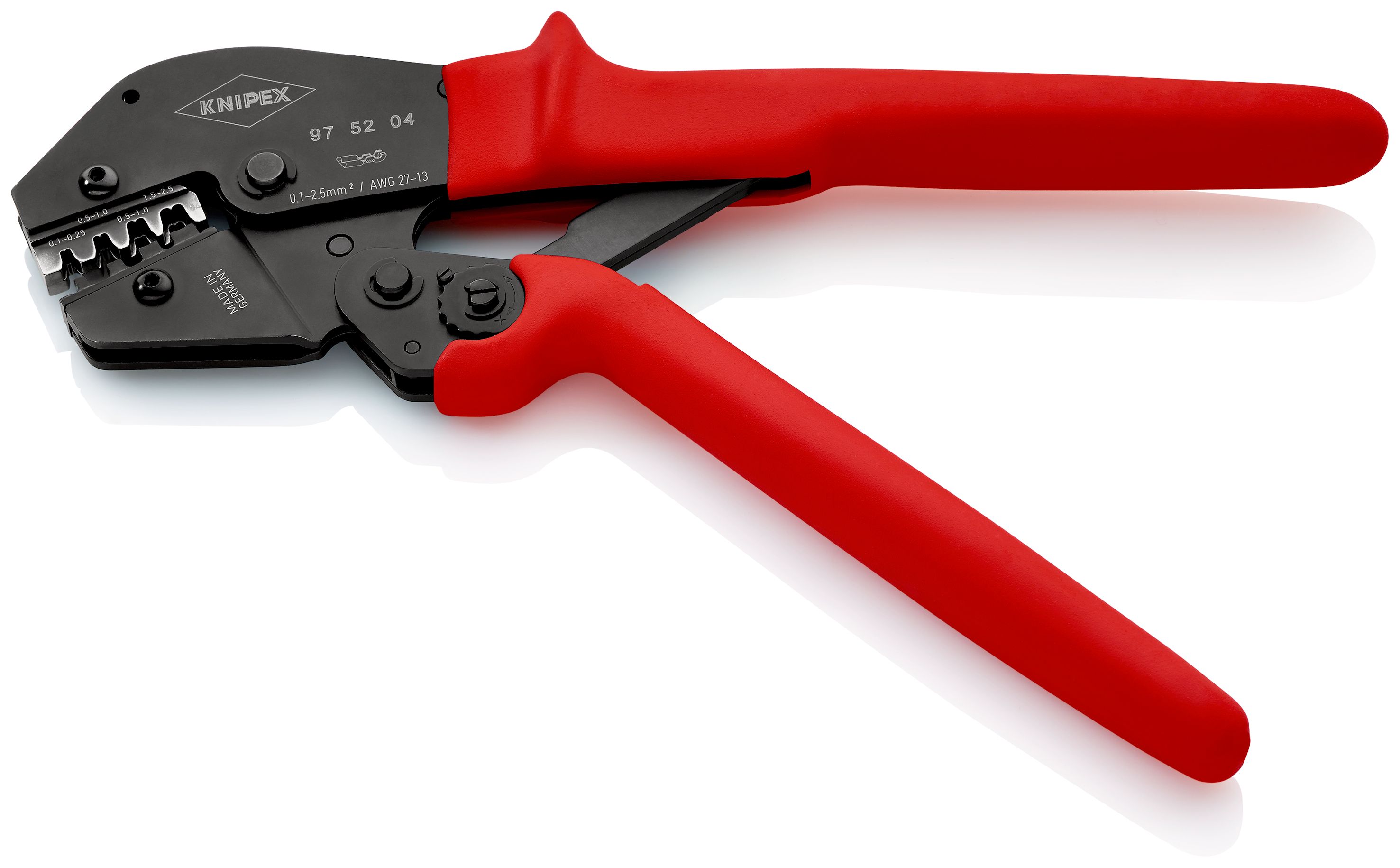 KNIPEX 97 52 04 Lisovací kleště také pro obsluhu oběma rukama s povlaky z umělé hmoty bránícími sklouznutí leštěné 250 mm