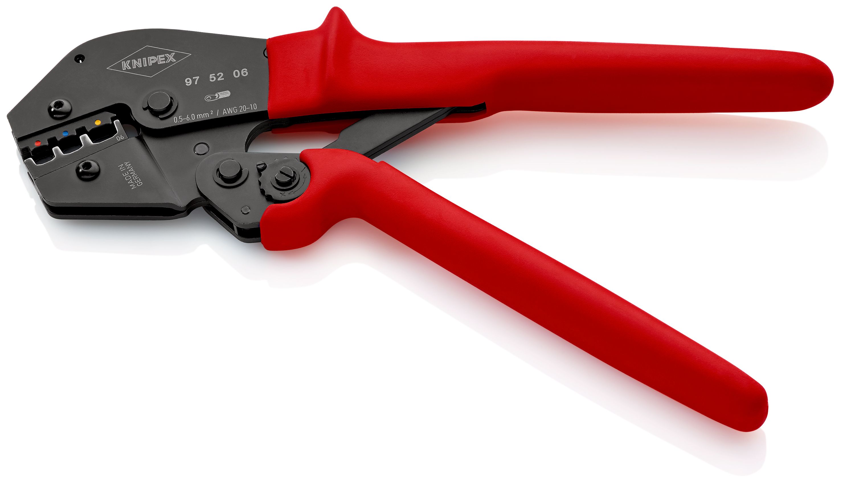 KNIPEX 97 52 06 Lisovací kleště také pro obsluhu oběma rukama s povlaky z umělé hmoty bránícími sklouznutí leštěné 250 mm