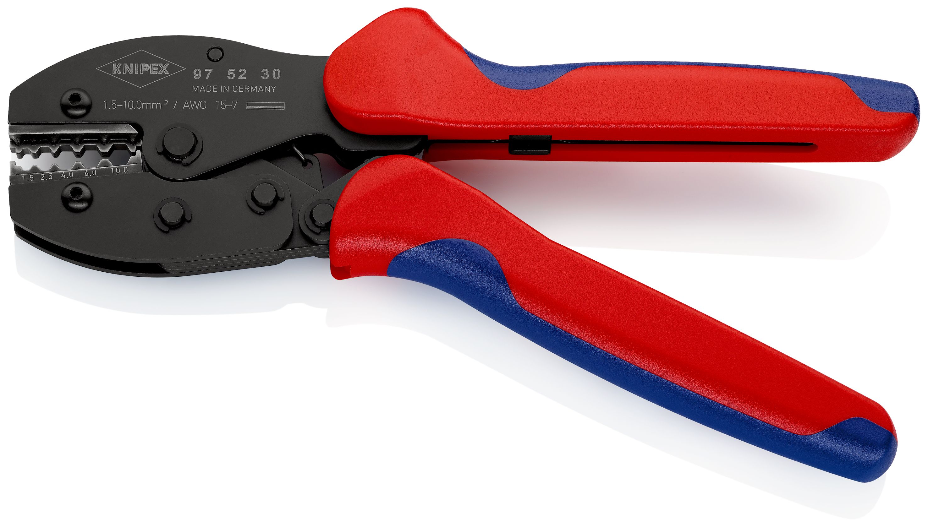 KNIPEX 97 52 30 PreciForce® Lisovací kleště s vícekomponentními rukojeťmi leštěné 220 mm