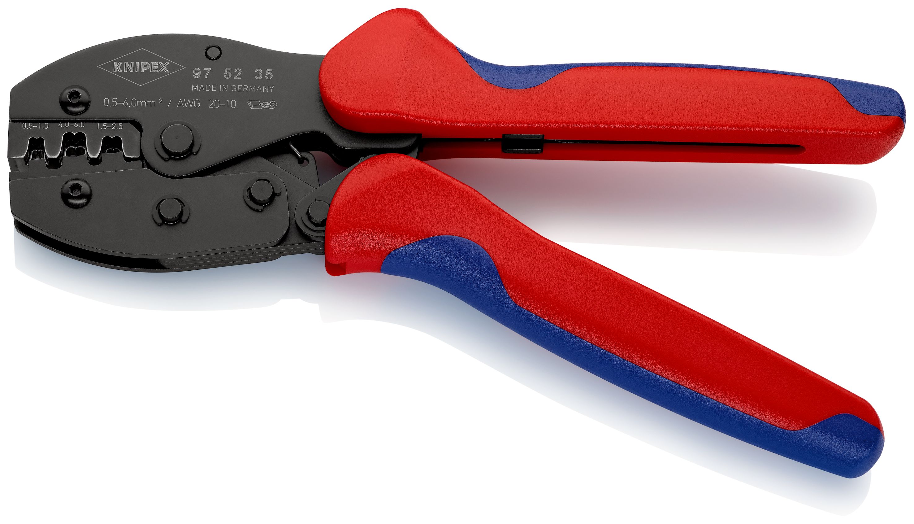 KNIPEX 97 52 35 PreciForce® Lisovací kleště s vícekomponentními rukojeťmi leštěné 220 mm