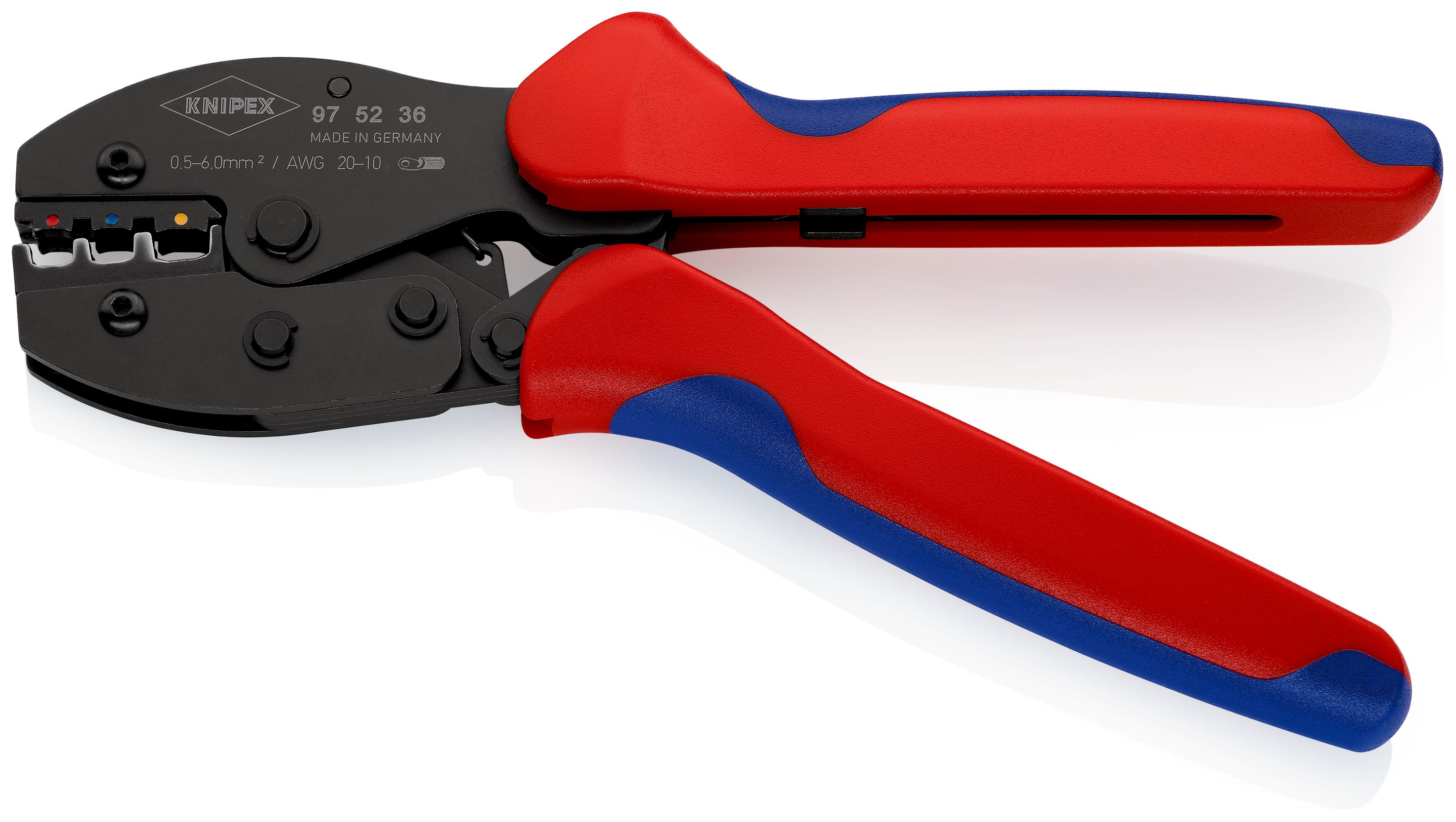 KNIPEX 97 52 36 PreciForce® Lisovací kleště s vícekomponentními rukojeťmi leštěné 220 mm