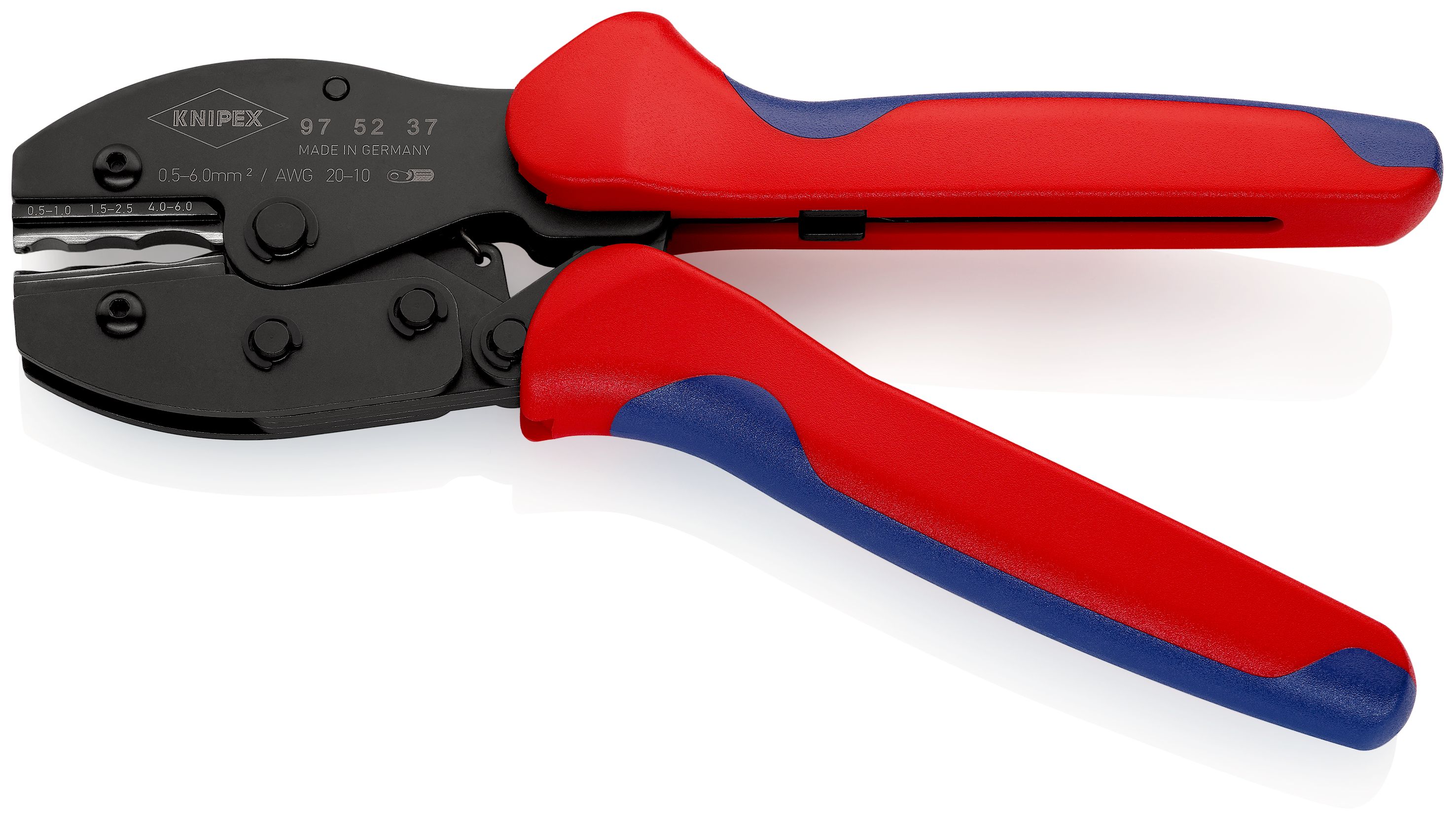 KNIPEX 97 52 37 PreciForce® Lisovací kleště s vícekomponentními rukojeťmi leštěné 220 mm